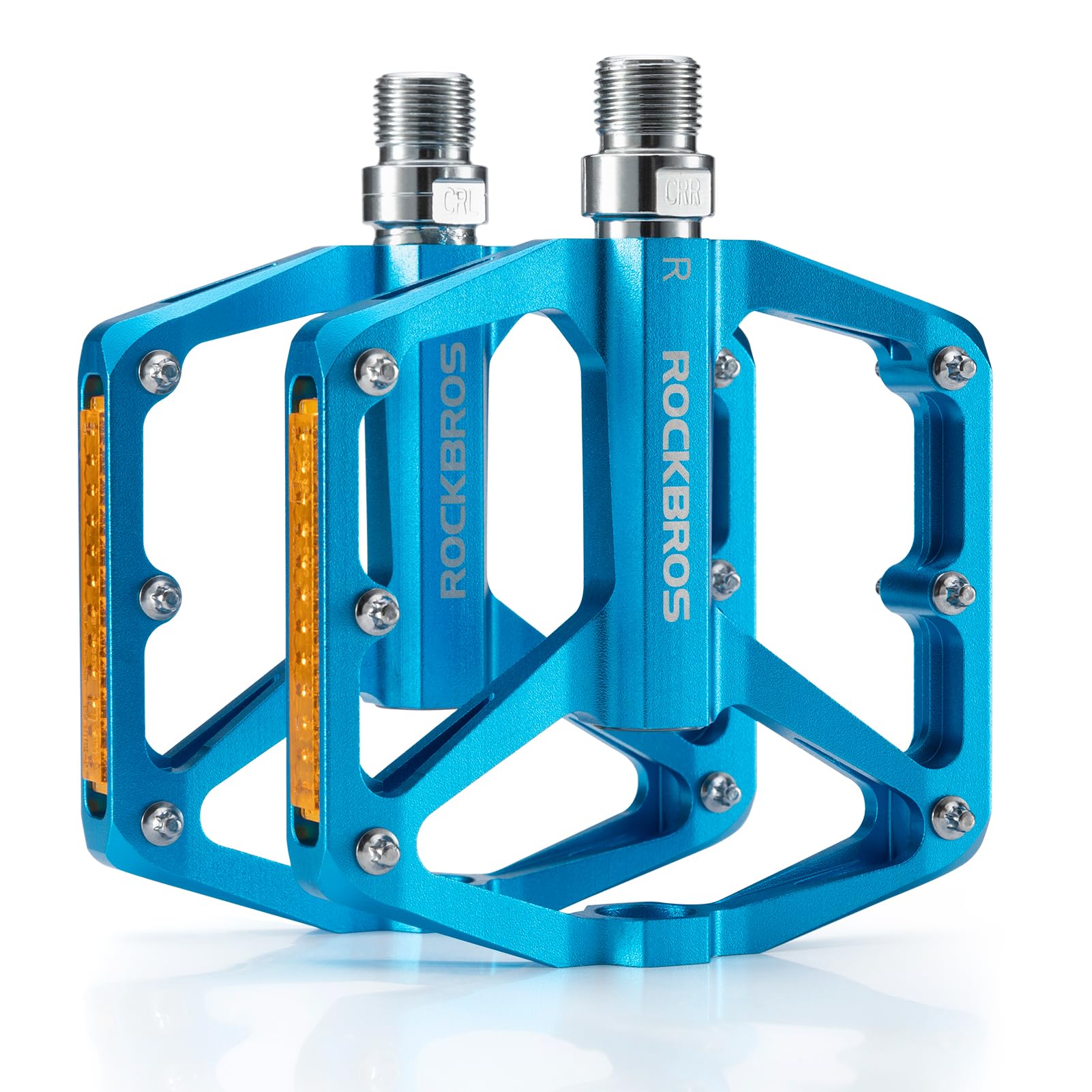 ROCKBROS MTB Reflective Aluminum Pedals 9/16" Sealed Bearing Lightweight