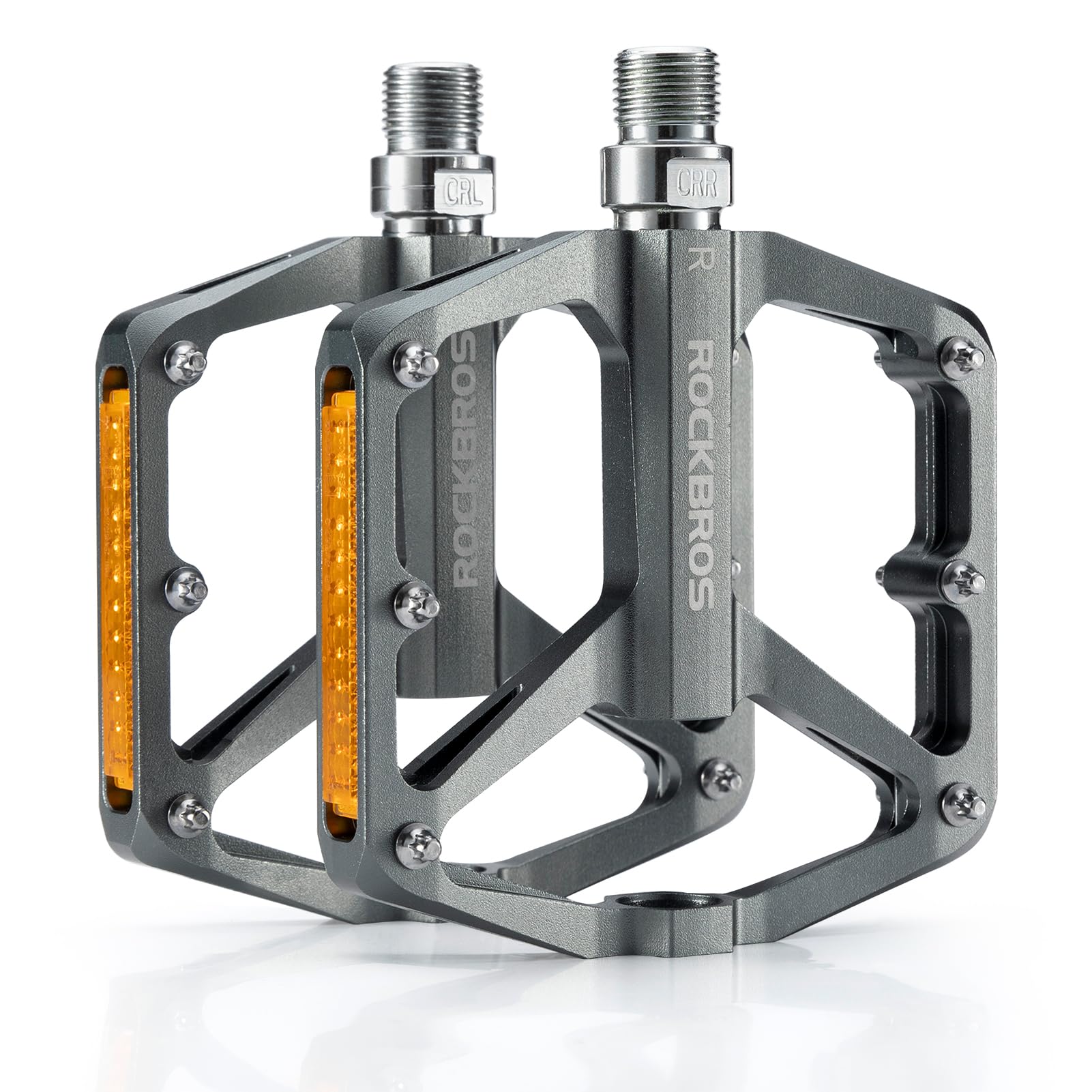 ROCKBROS MTB Reflective Aluminum Pedals 9/16" Sealed Bearing Lightweight