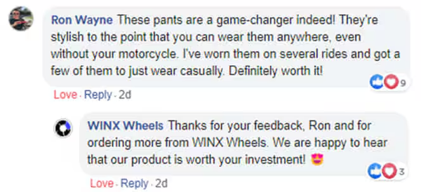 Winx RideReady Moto Pants Testimonial 2