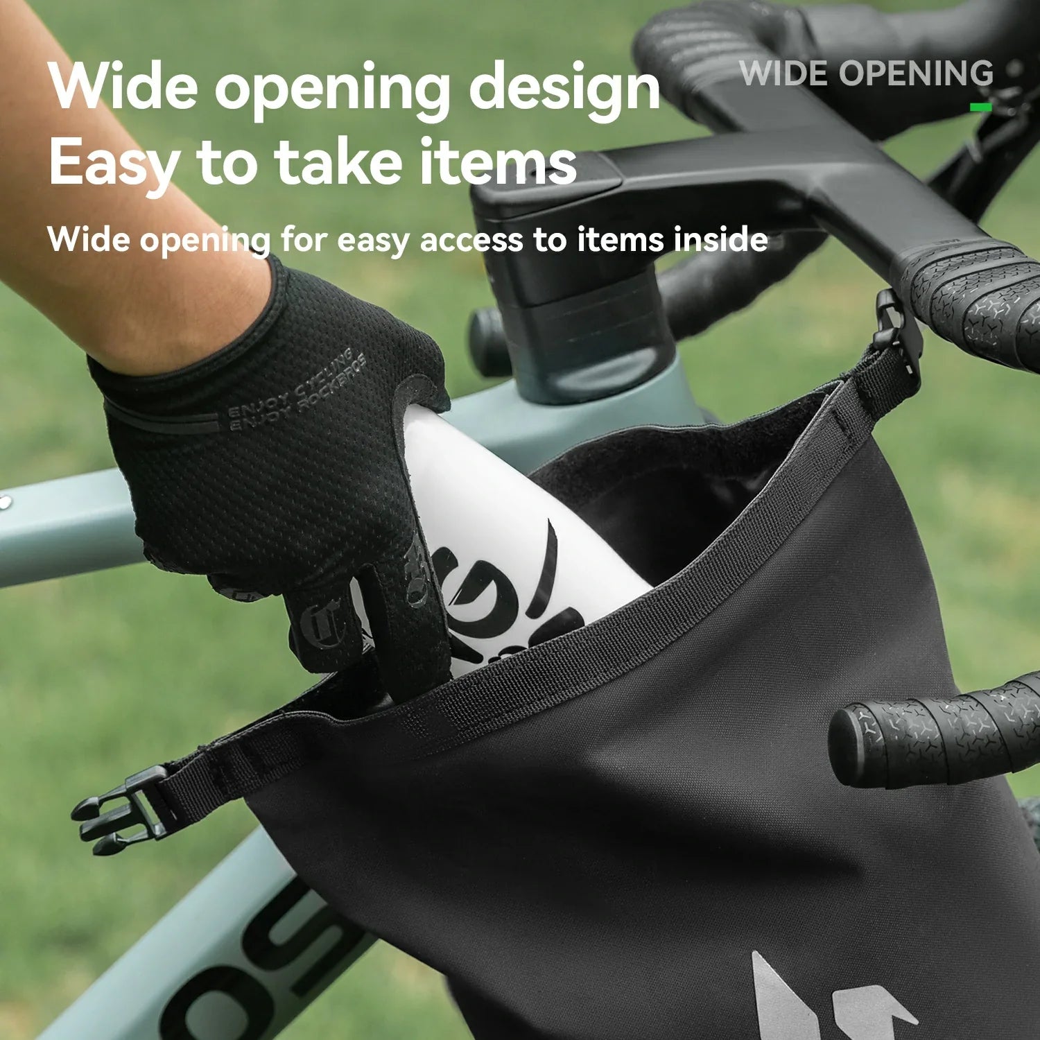 RideMate 100% Waterproof Front Fork Rack Bag 7L