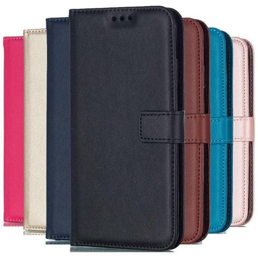 Solid Color Leather Wallet Case For iPhone 14 XS MAX 11 Pro 12 mini 13 Flip Cover Card Slot Mobile Phone Case  Wallet Mobile Phone Case Leather Flip Case Wallet Colorful Protective Case