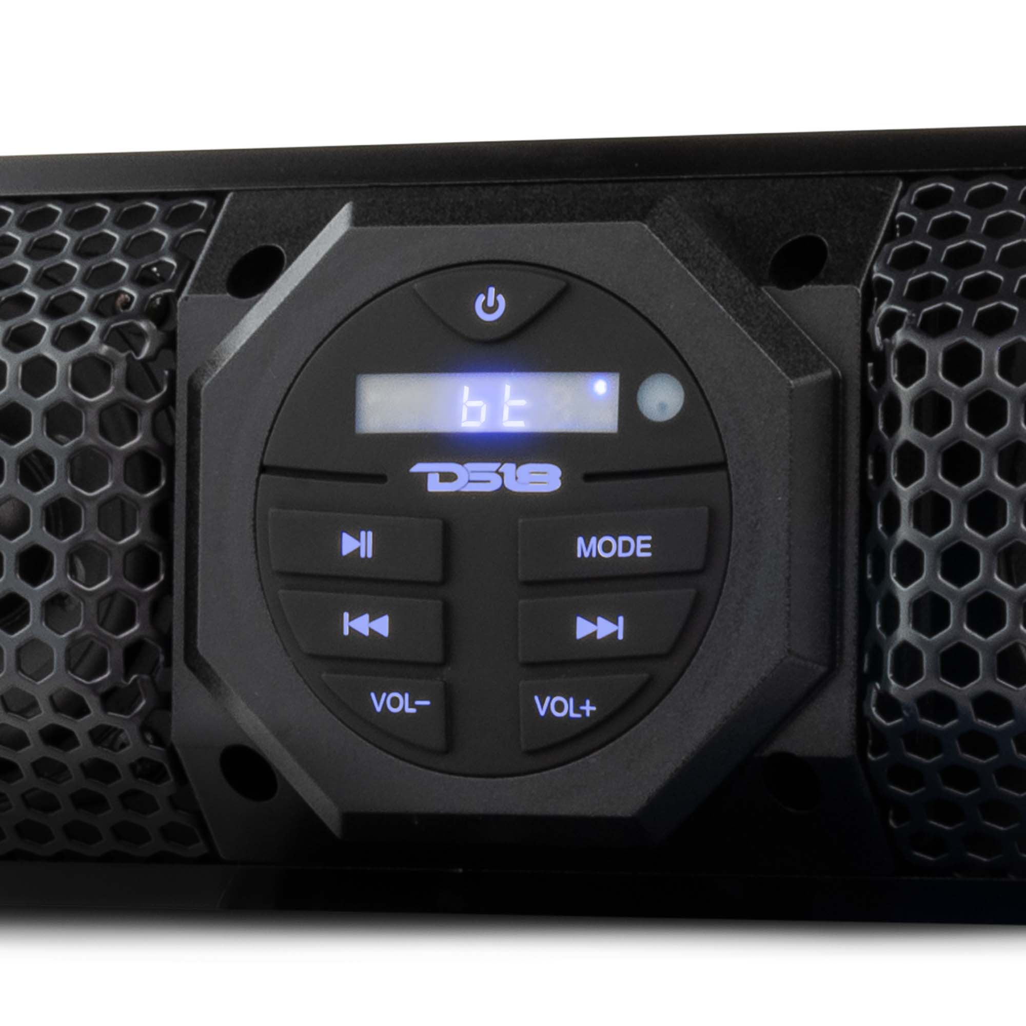 24" Marine Amplified with Bluetooth Sound Bar Speaker System 6 Speakers 600 Watts