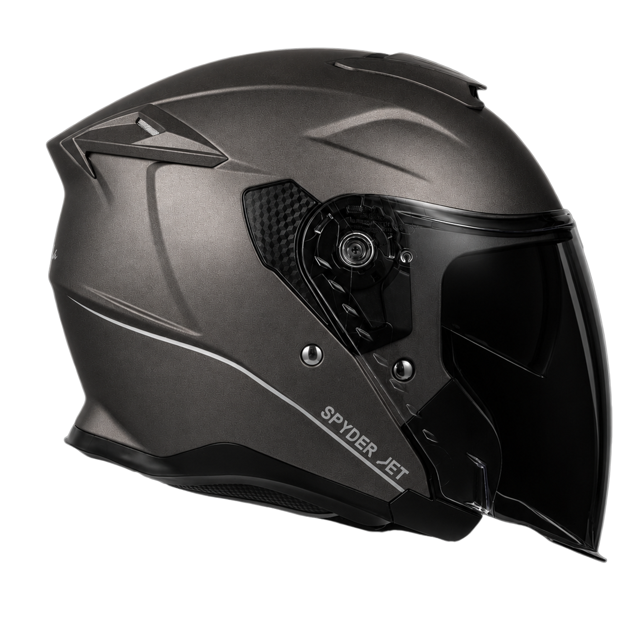 D.O.T. & ECE Daytona Spyder Jet- Gun Metal Grey Dull Metallic