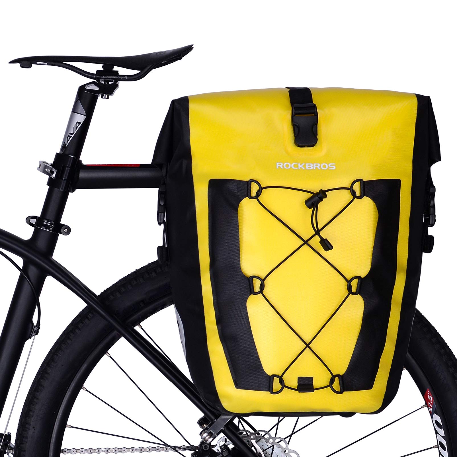 ROCKBROS Waterproof 27L Large Capacity Bike Rear Rack Bicycle Pannier Bag Waterproof