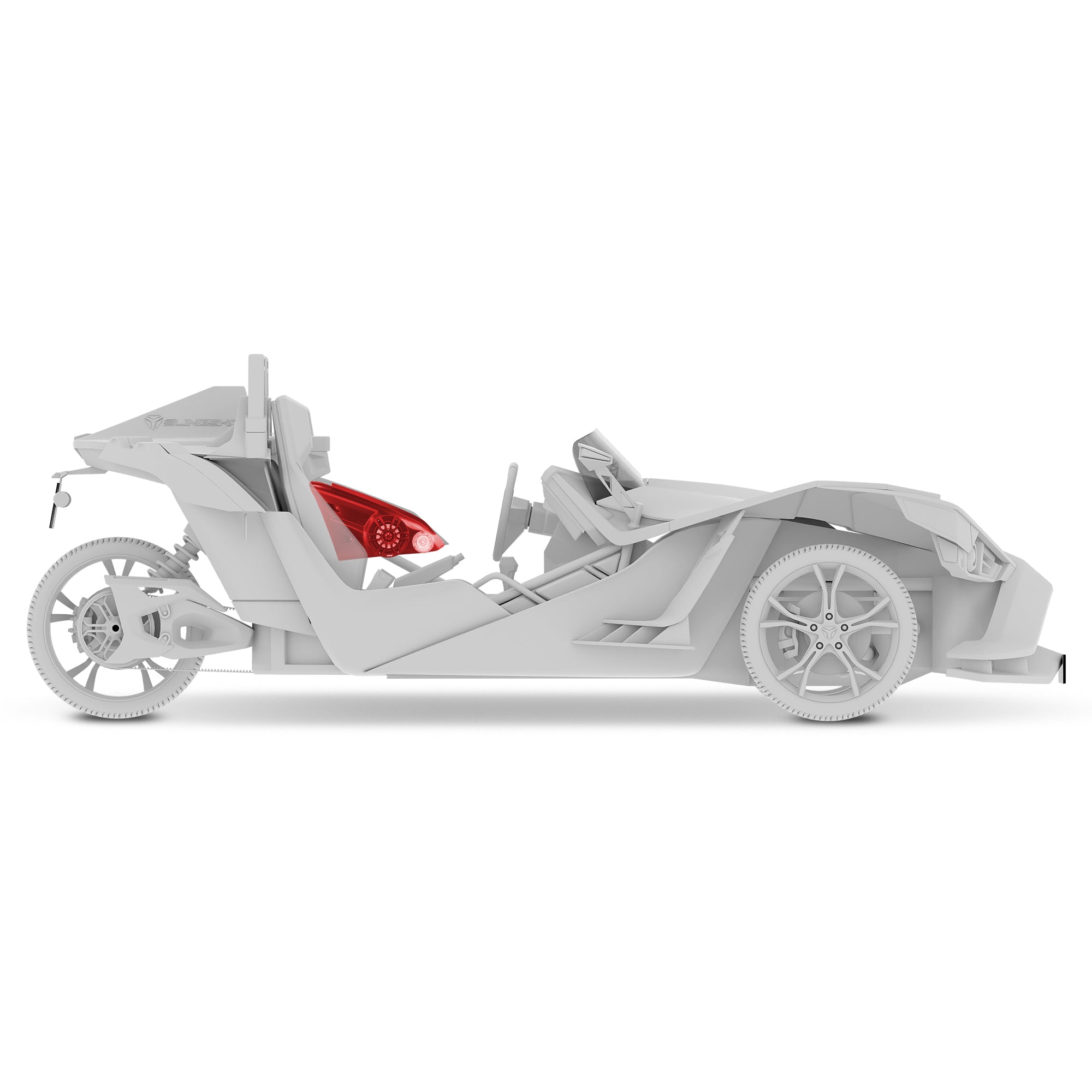 Polaris Slingshot Arm Rest 2 X 6.5" Empty Enclosure | 2015 - Current
