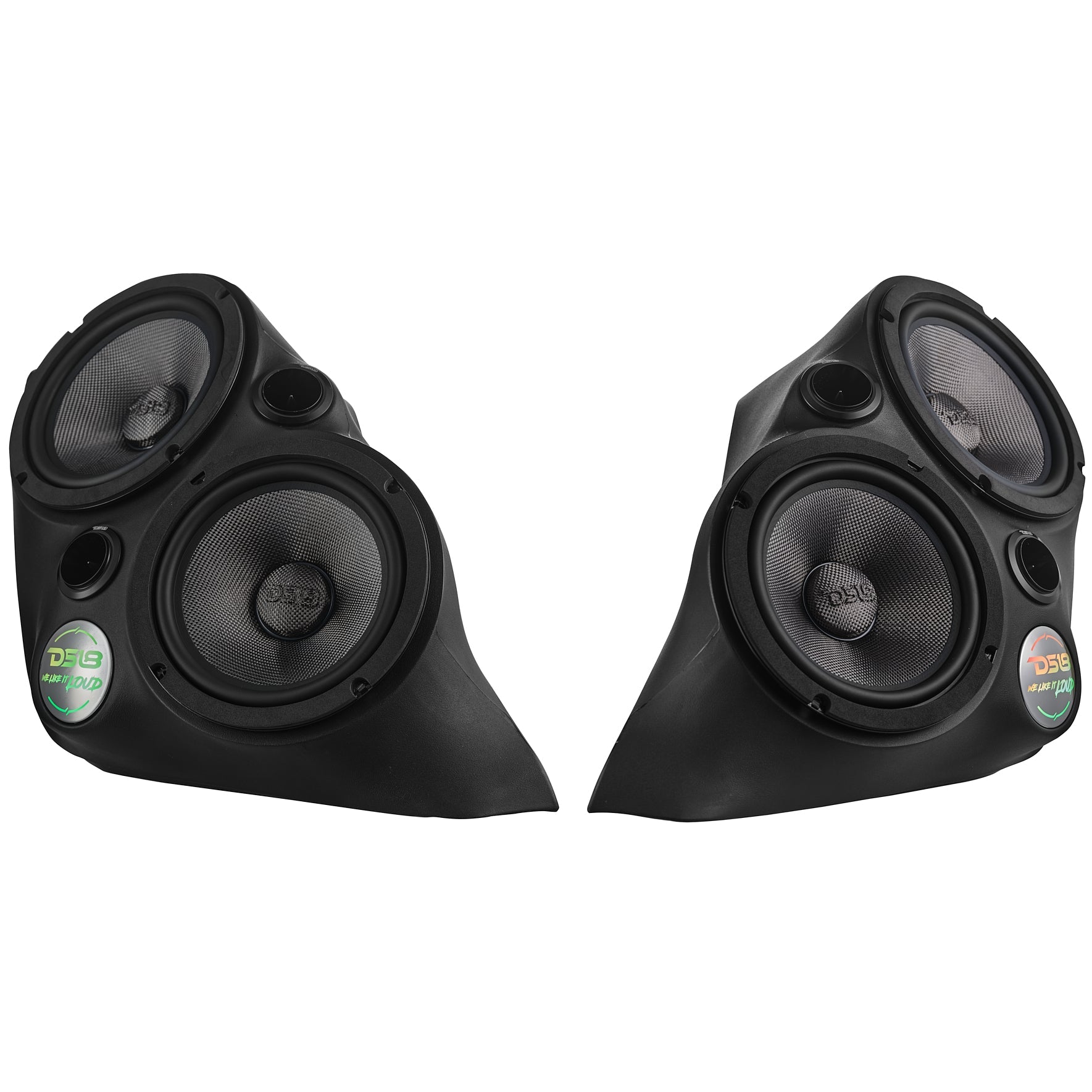 Polaris Slingshot Front Fender Dual 8" Speaker Pods With Digital LED Lighting