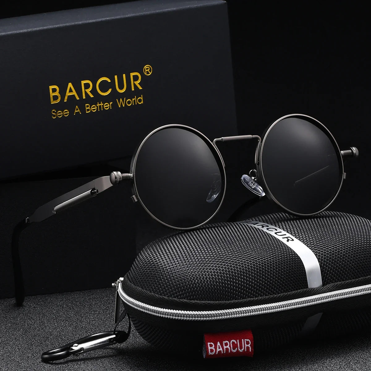 Round Polarized Sunglasses with Stainless Steel Frame Amazon.com: WearMe Pro Round Polarized Sunglasses for Women  main image 4
