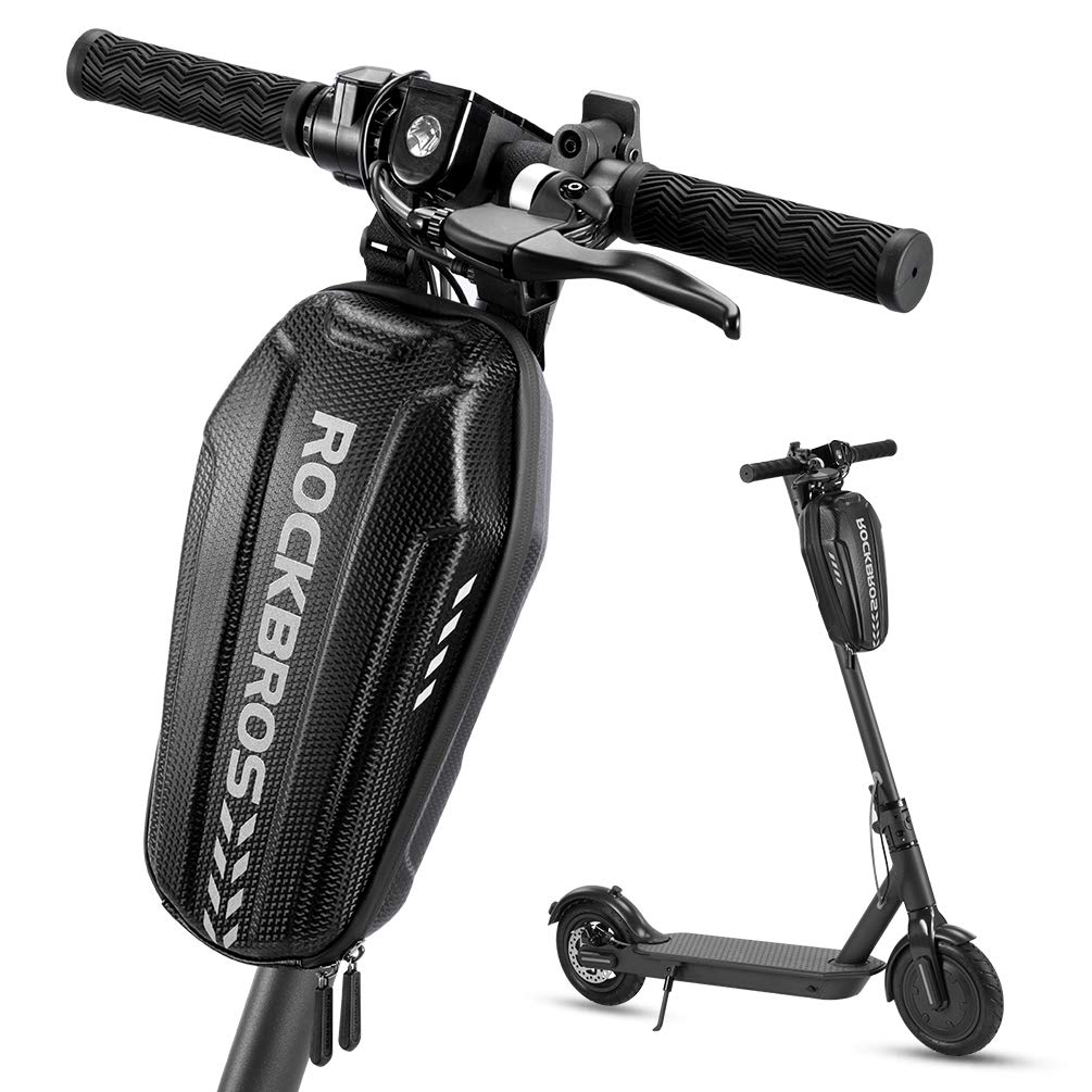 ROCKBROS Scooter Storage Bag Waterproof EVA Hard Shell Handlebar Bag for Scooters Folding Bikes