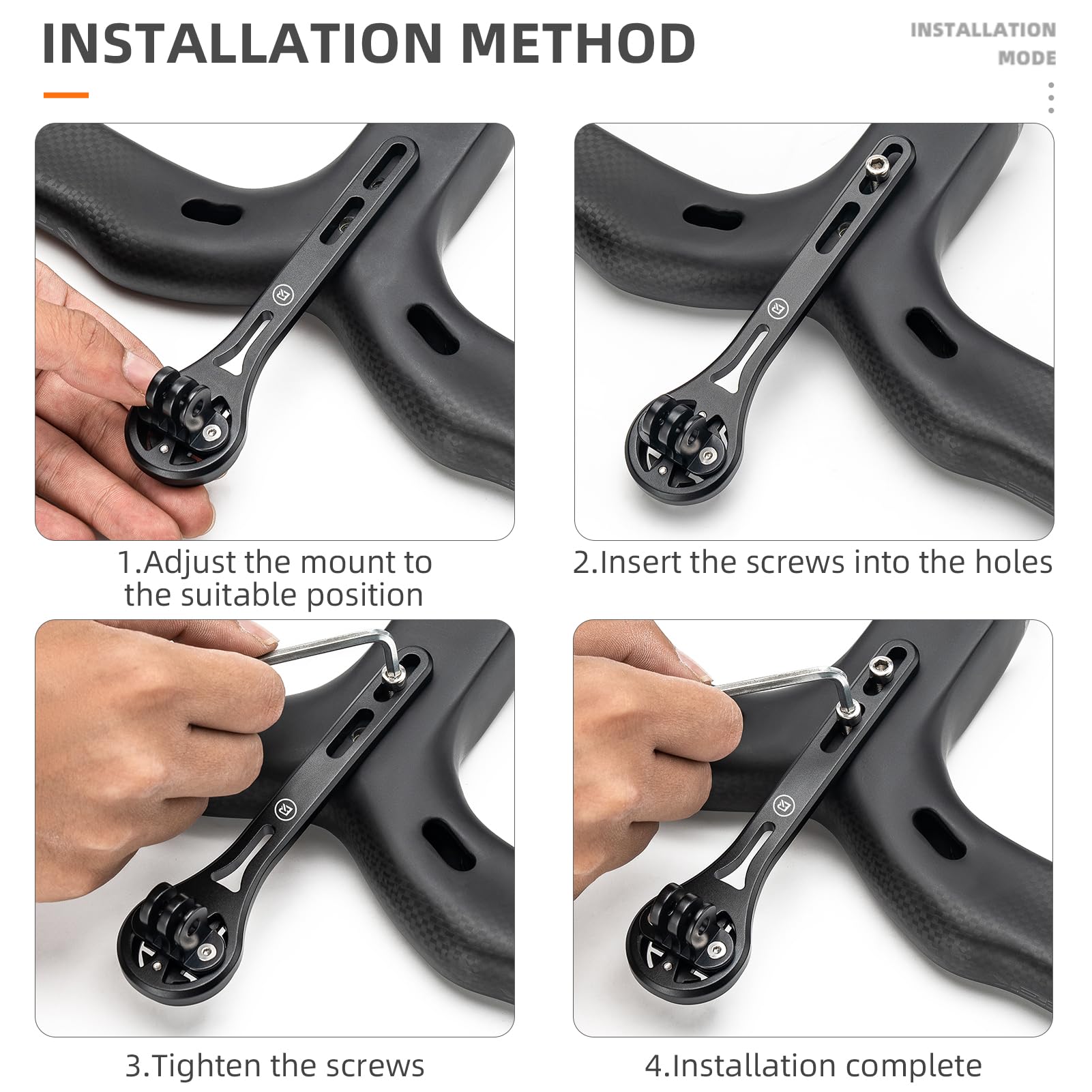Bike Aluminum Computer Mount  compatible with Garmin, Wahoo, Bryton, and GoPro