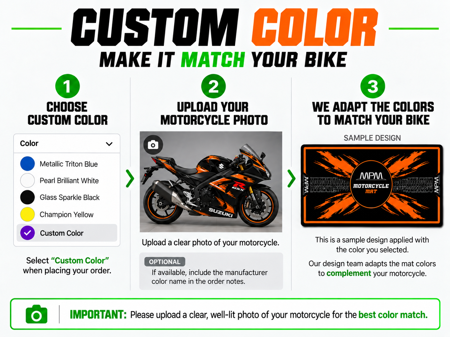 MPM Motorcycle Mat for Suzuki V-STROM 1050DE - MM7370