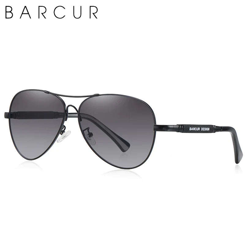 BARCUR Polarized Pilot Sunglasses for Men – Stylish Anti Blue Light UV400 Protection Gradient Mirror Lens Stainless Steel Trendy Frame – Fashion Aviator Sun Glasses for Men Ideal for Driving Travel Summer & Outdoor Activities