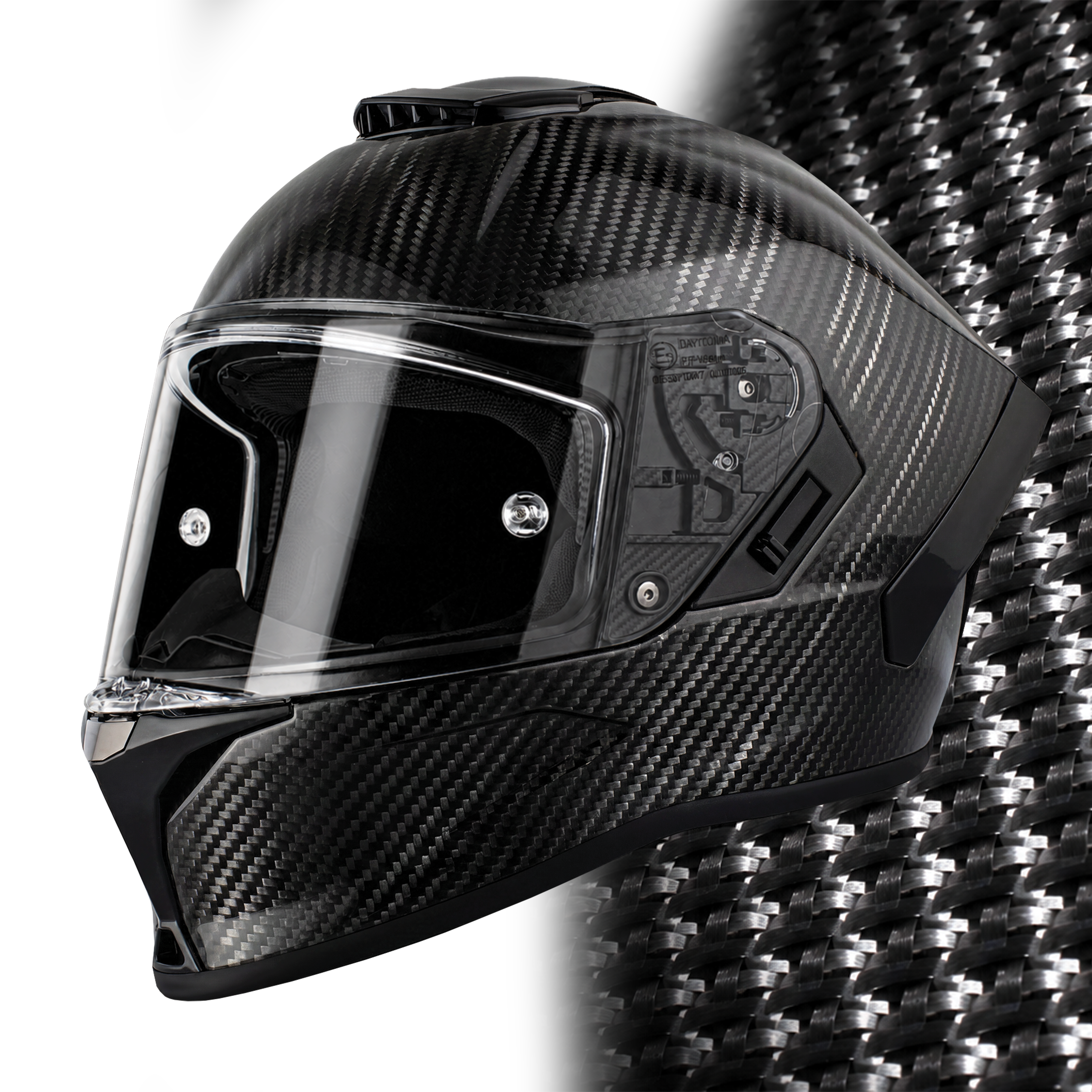 D.O.T. & ECE Daytona Viper- Silver Carbon Fiber