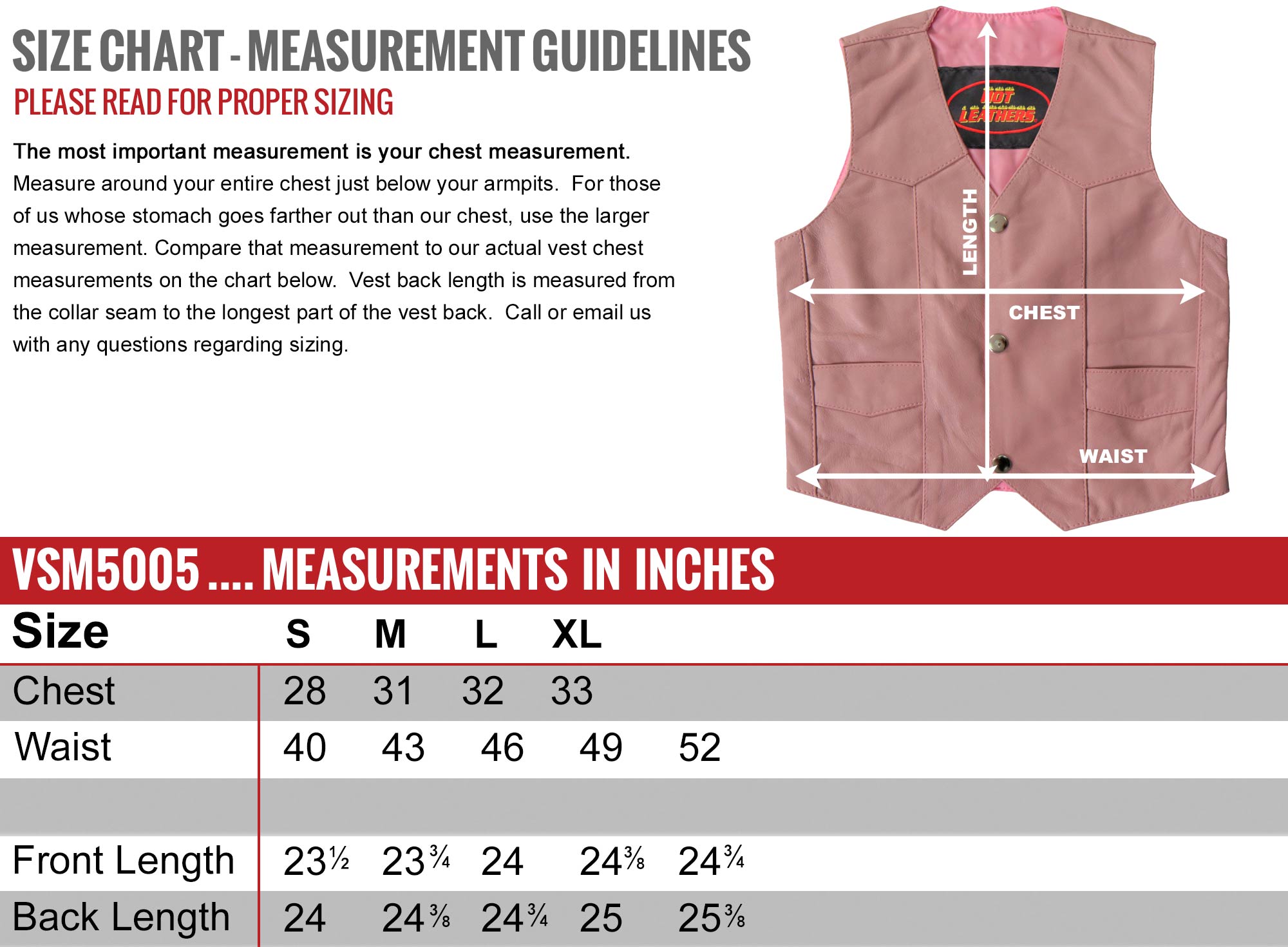 VSK1003 Kids Leather Pink Toddler Vest