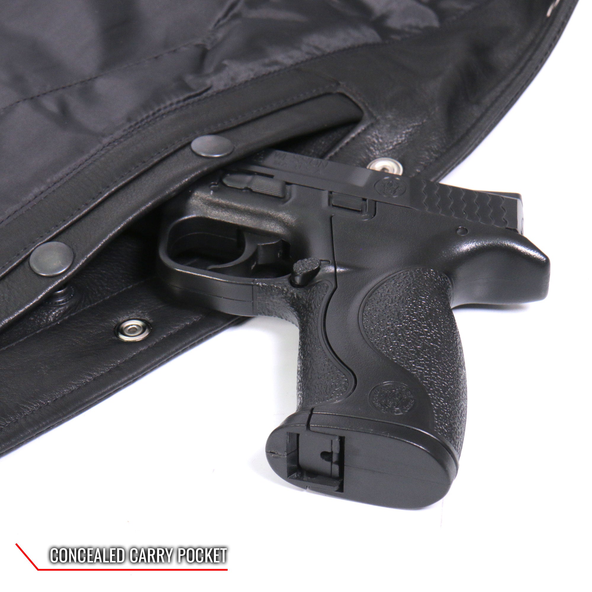 VSL1019 Ladies BIker 'Red Rose' Lined Black Leather Motorcycle Vest