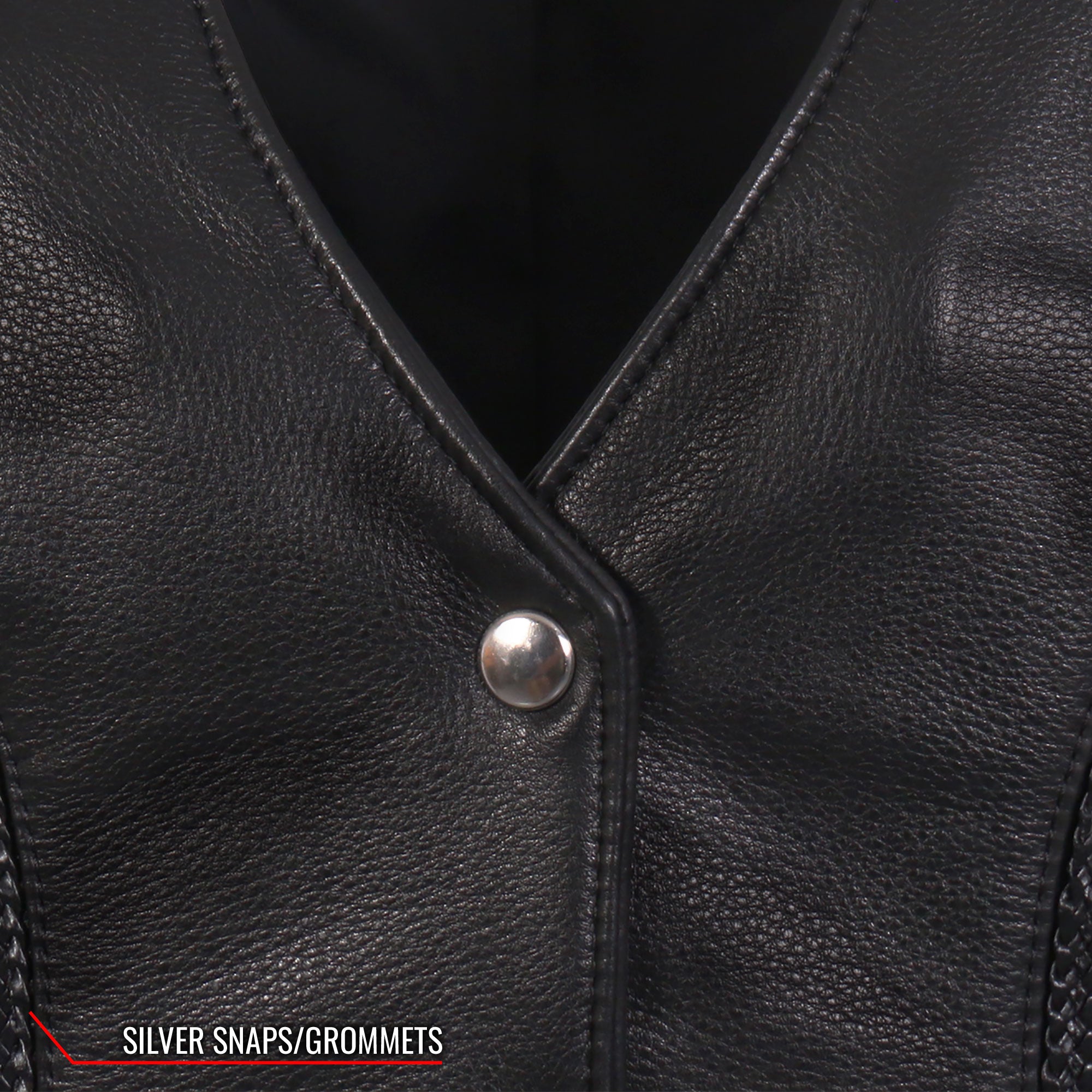 VSL5001 USA Made Ladies Braided Leather Motorcycle Biker Vest