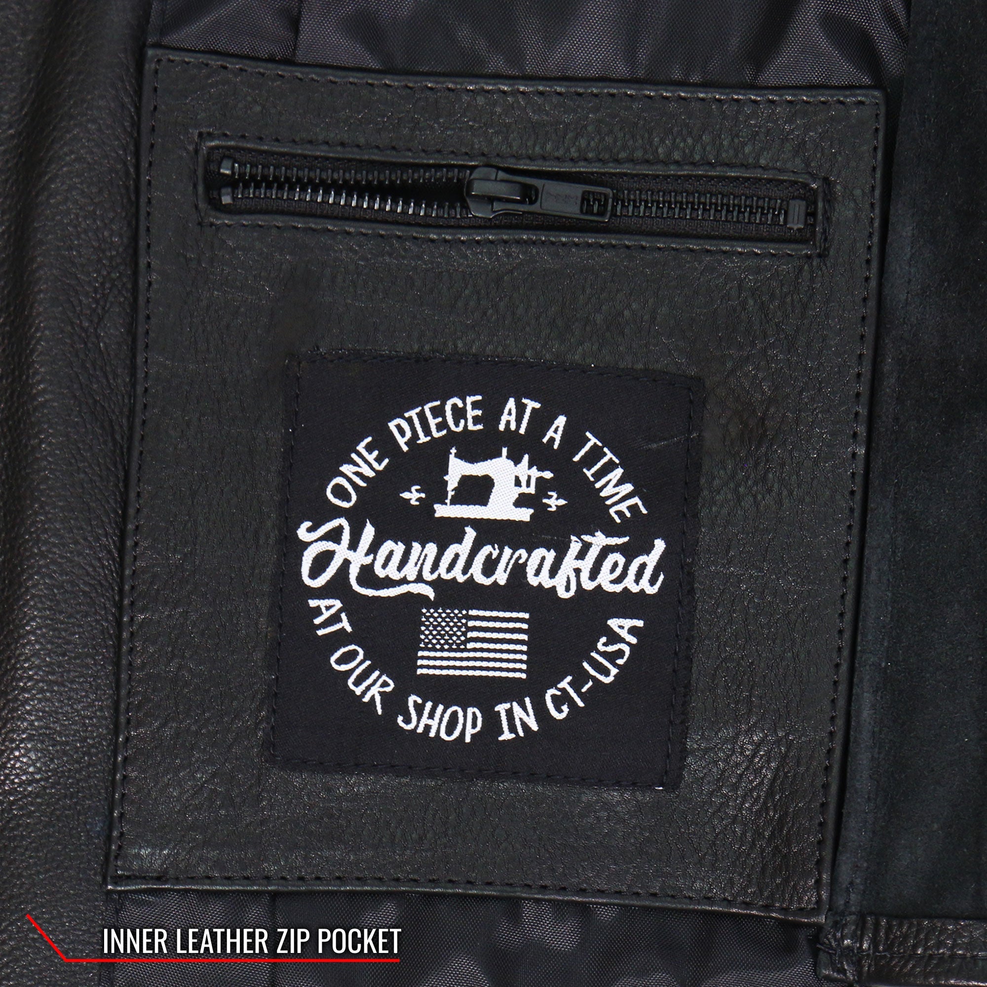 VSL5001 USA Made Ladies Braided Leather Motorcycle Biker Vest