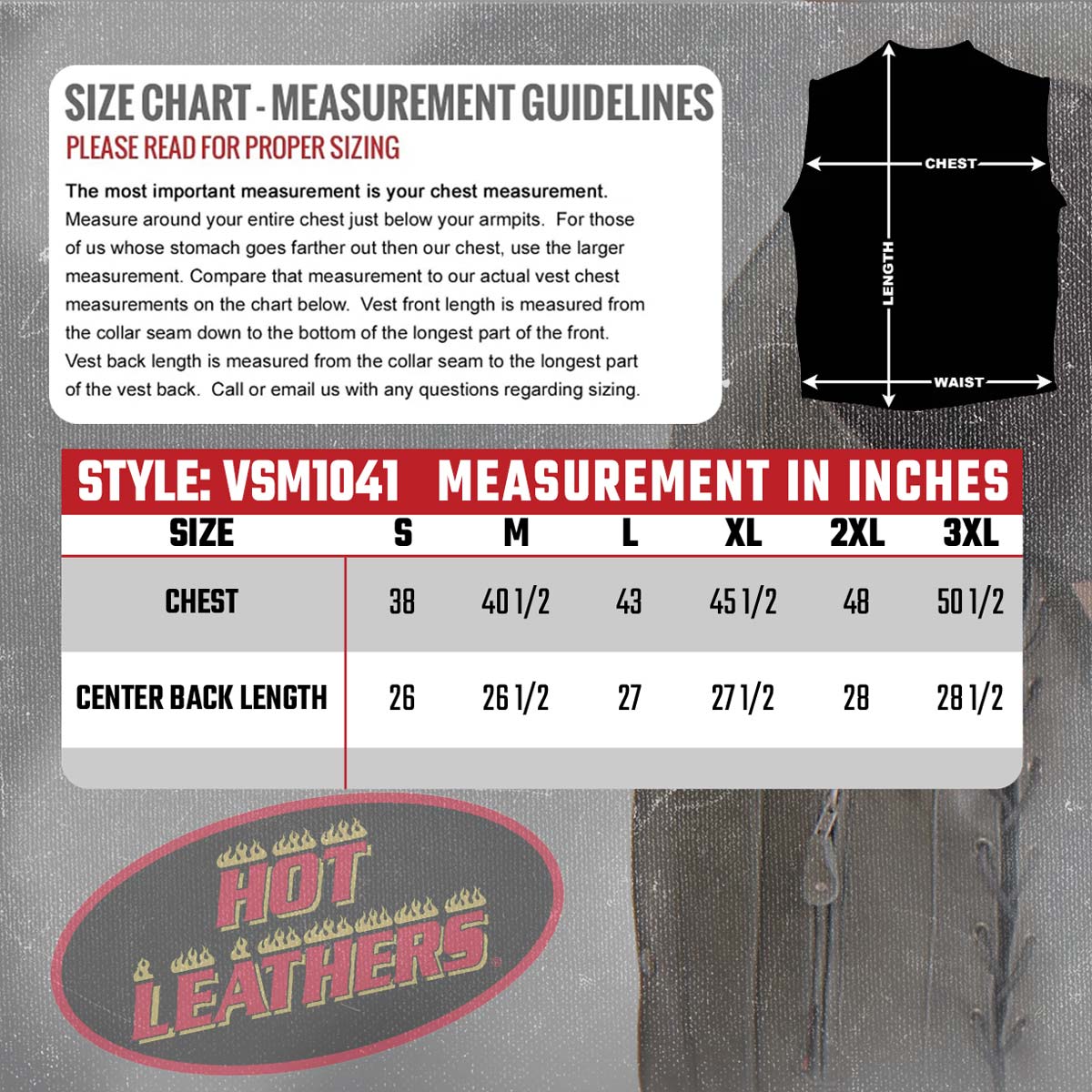 VSM1041 Men's Motorcycle style Rub-Off Grey 'Side Lace' Leather Biker Vest