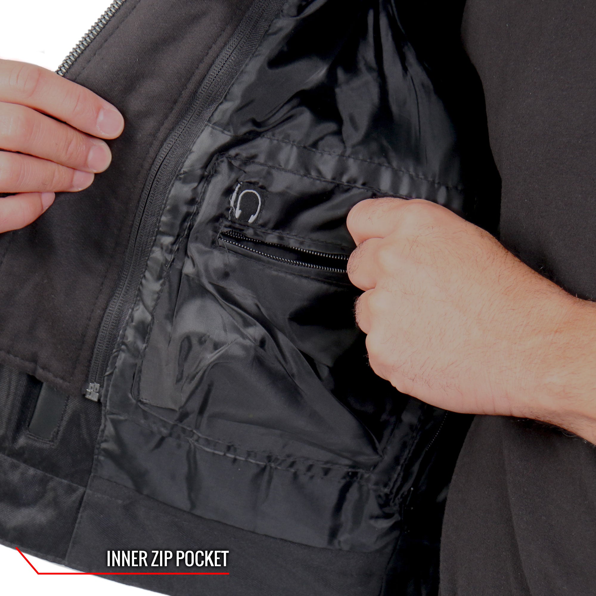 Leather Motorcycle Biker Club Vest with Hood