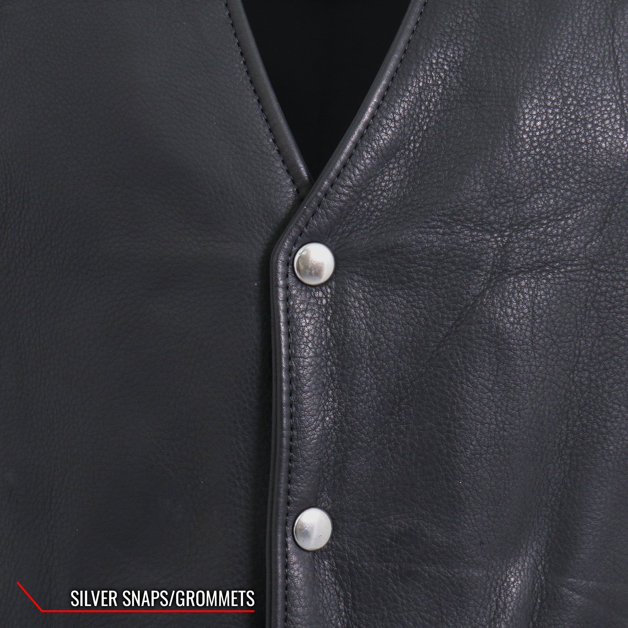 VSM5003 Men's USA Made Extra Long Back Premium Steerhide motorcycle biker Leather Vest