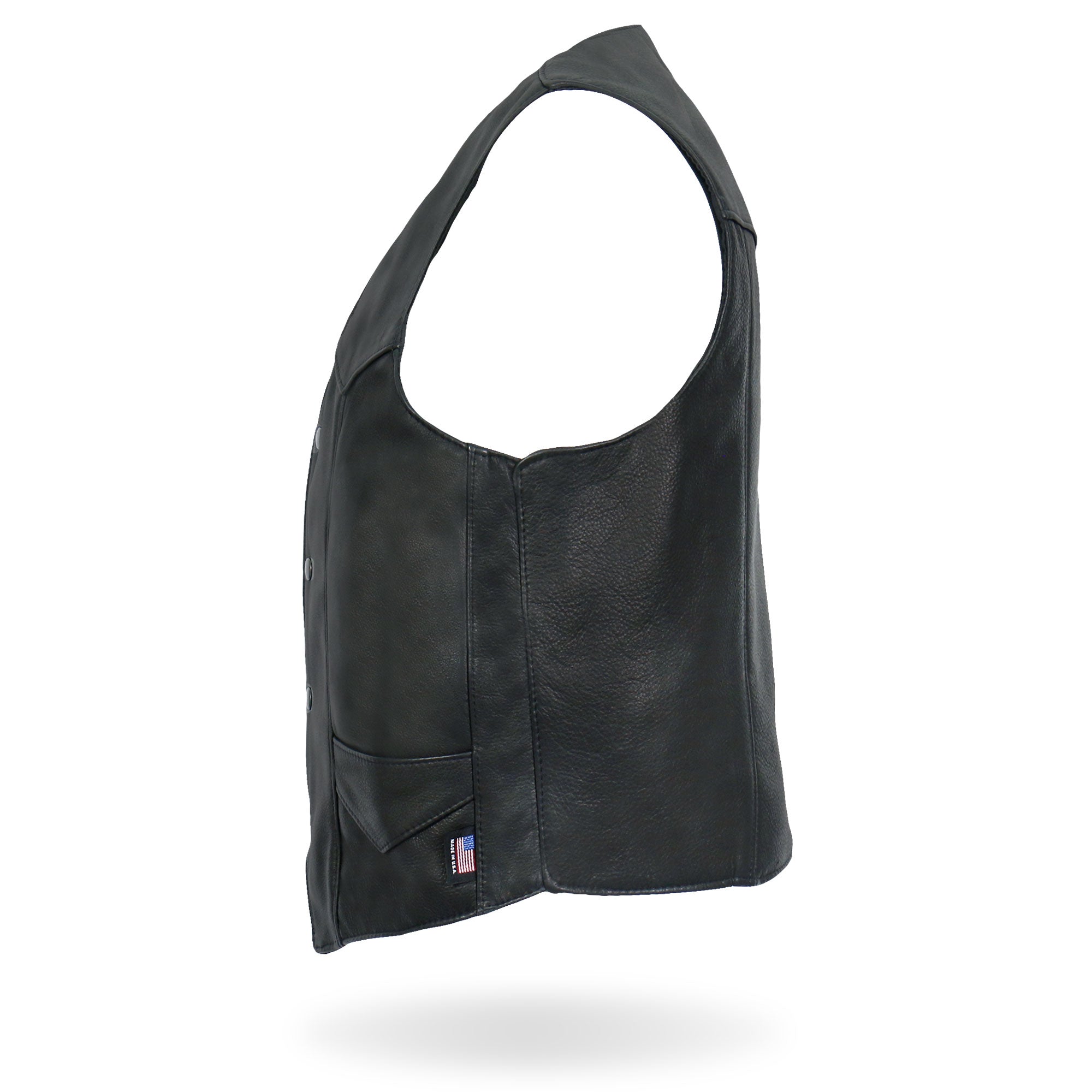 VSM5006 Men's USA Made Classic Premium Biker motorcycle Leather Vest