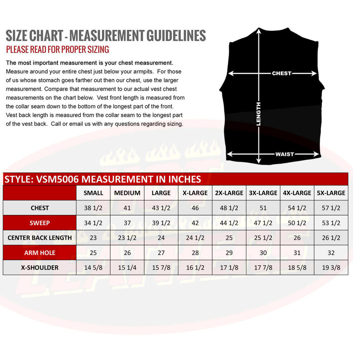 VSM5006 Men's USA Made Classic Premium Biker motorcycle Leather Vest