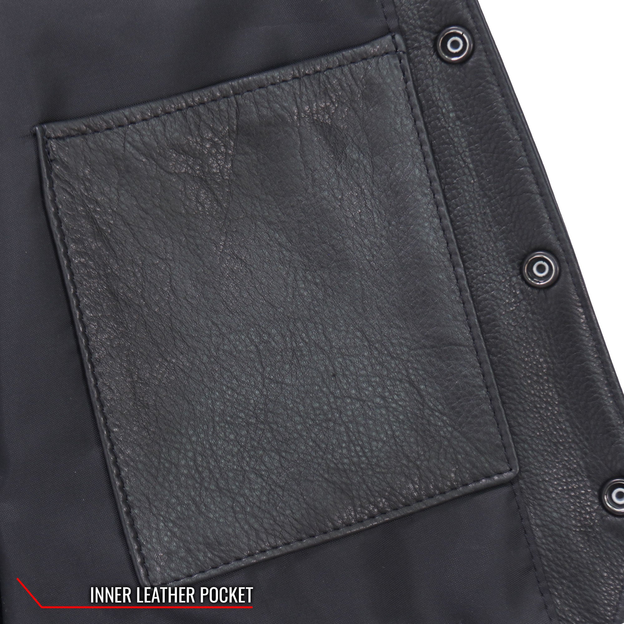 VSM5008 Men's USA Made Side Lace Premium Leather Motorcycle Biker Vest