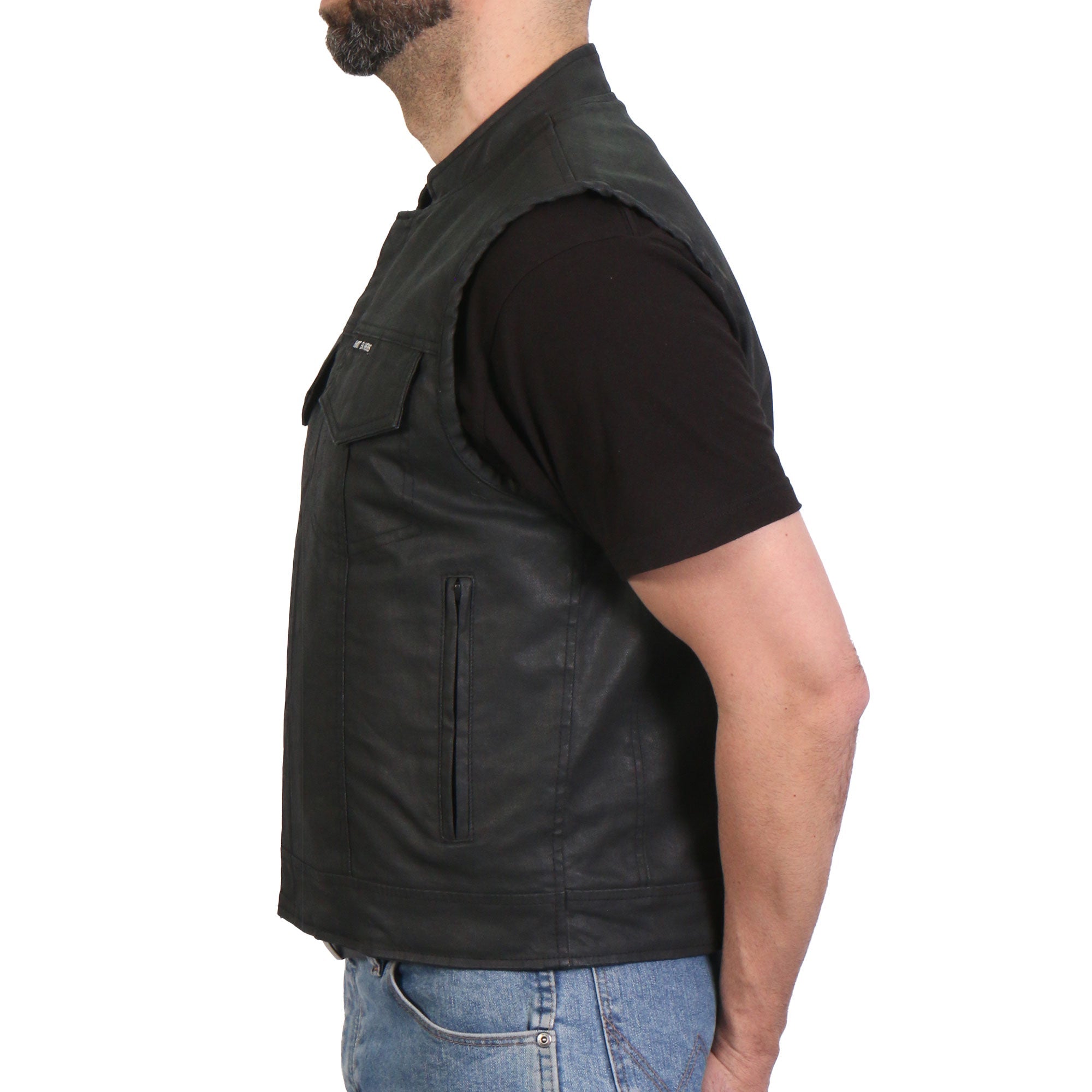 Waxed Cotton Club Style Vest