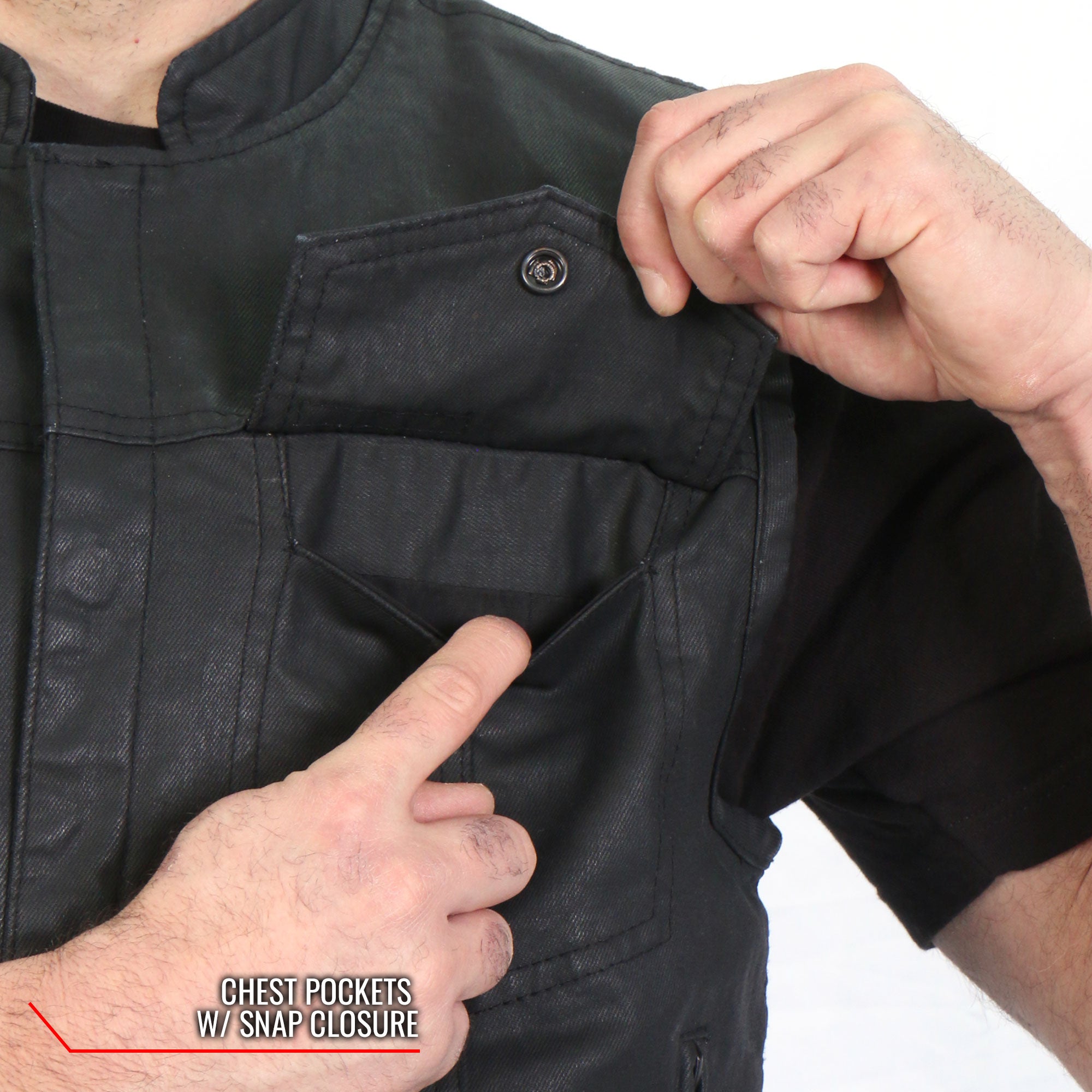 Waxed Cotton Club Style Vest