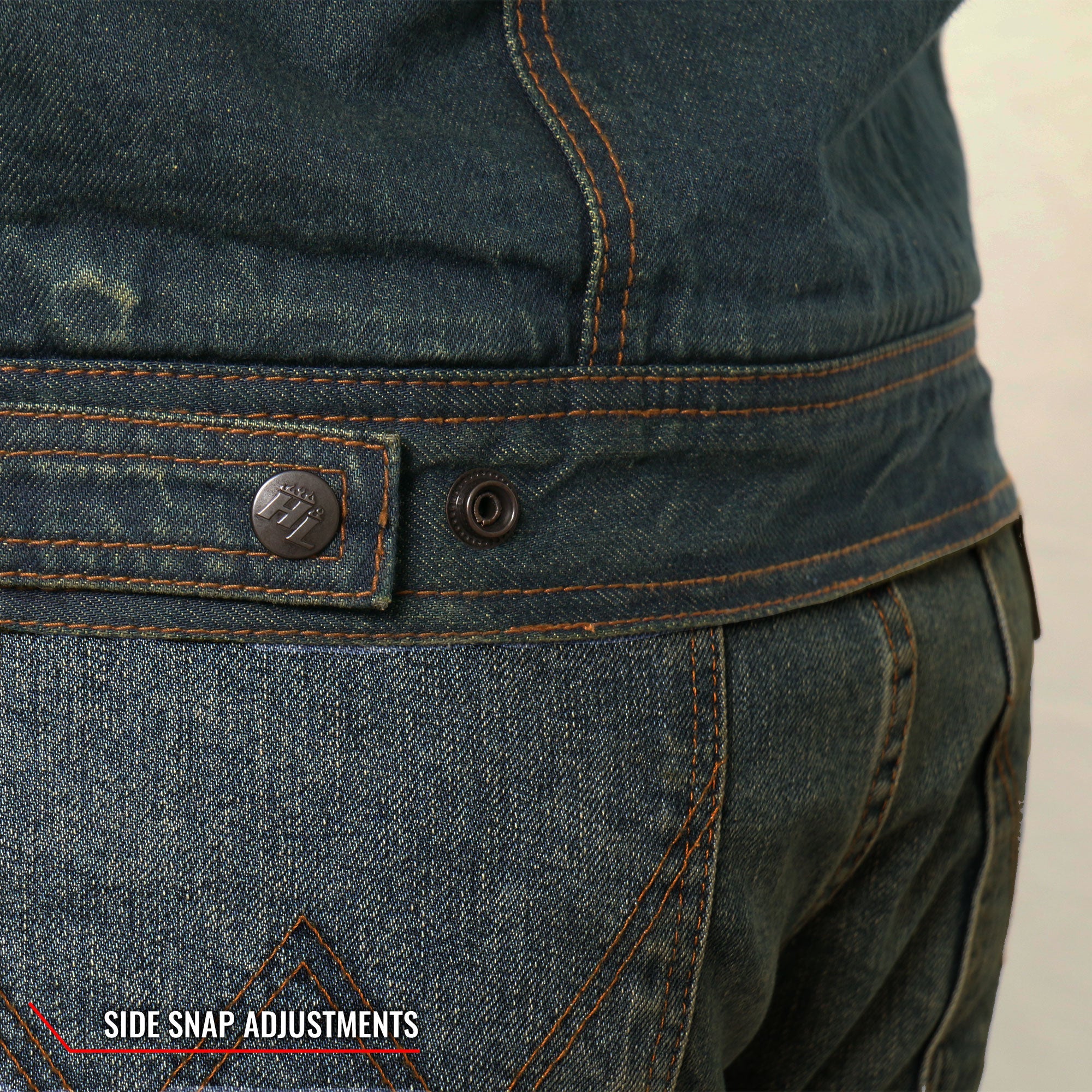 Men's Leather and Denim Conceal Carry Vest VSM6103