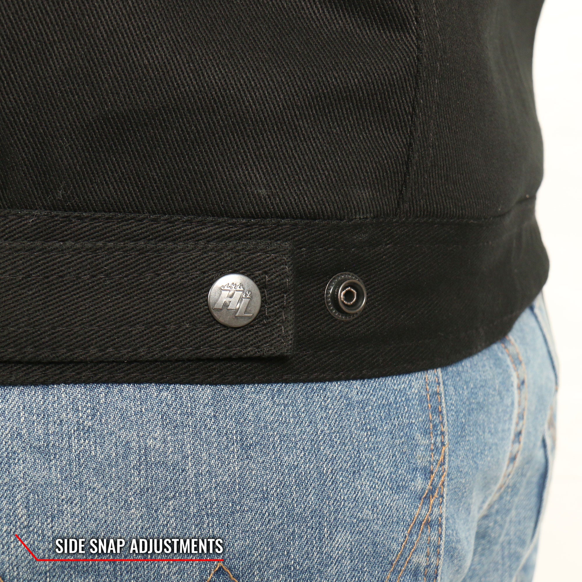 Men’s Black and Yellow Denim Conceal Carry Vest VSM6104