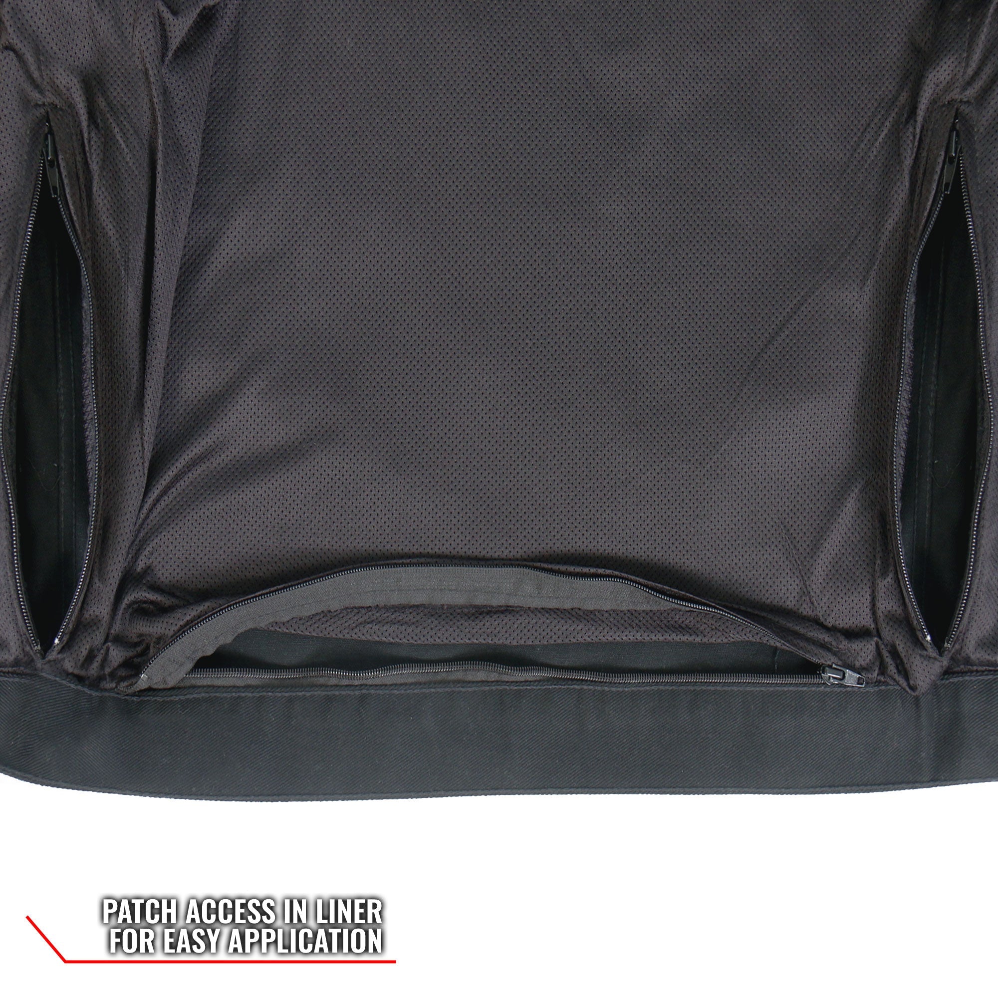 VSM6201 Men's Black 'Conceal and Carry' Motorcycle Club style Hooded Denim Biker Vest