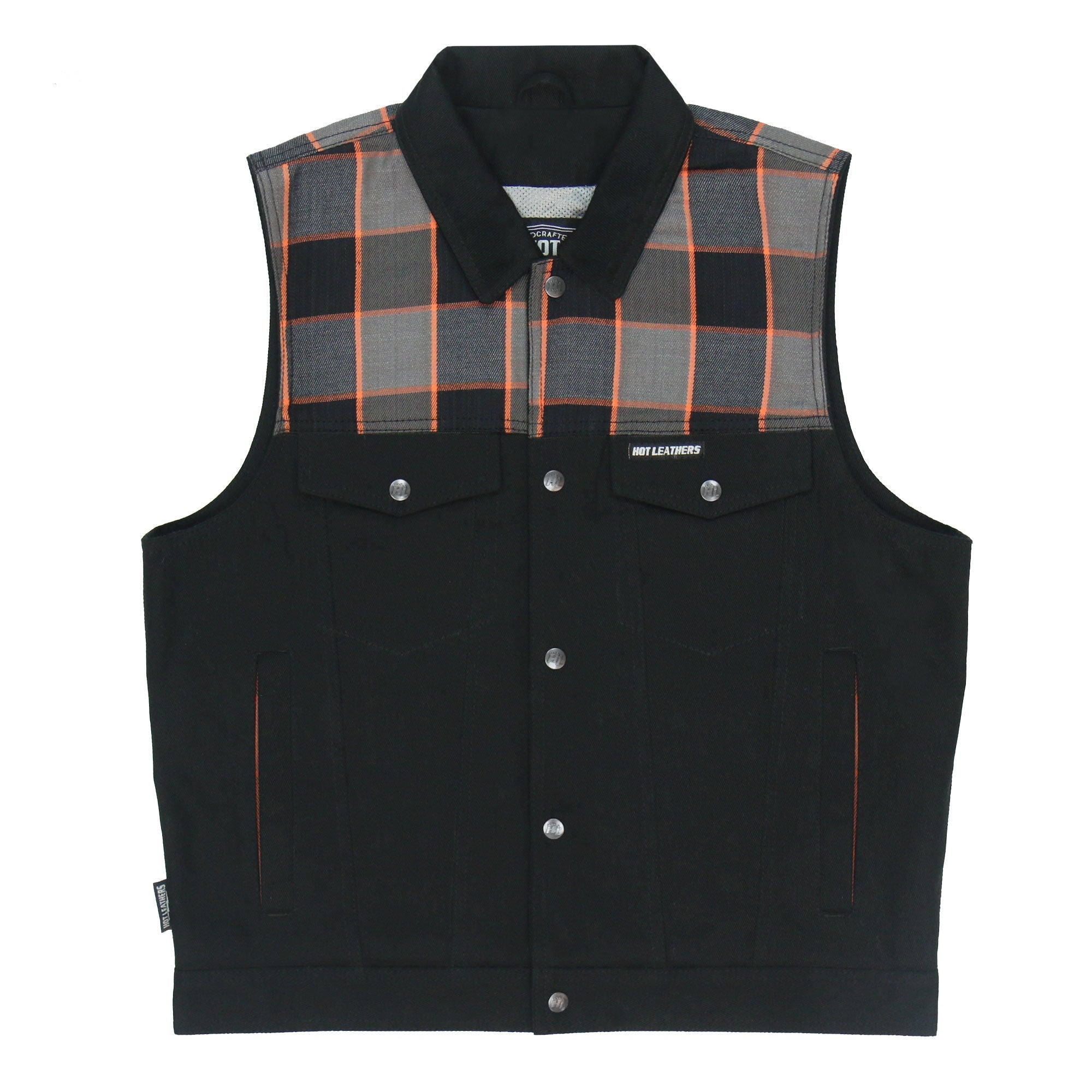 Men’s Denim and Flannel Conceal Carry Vest
