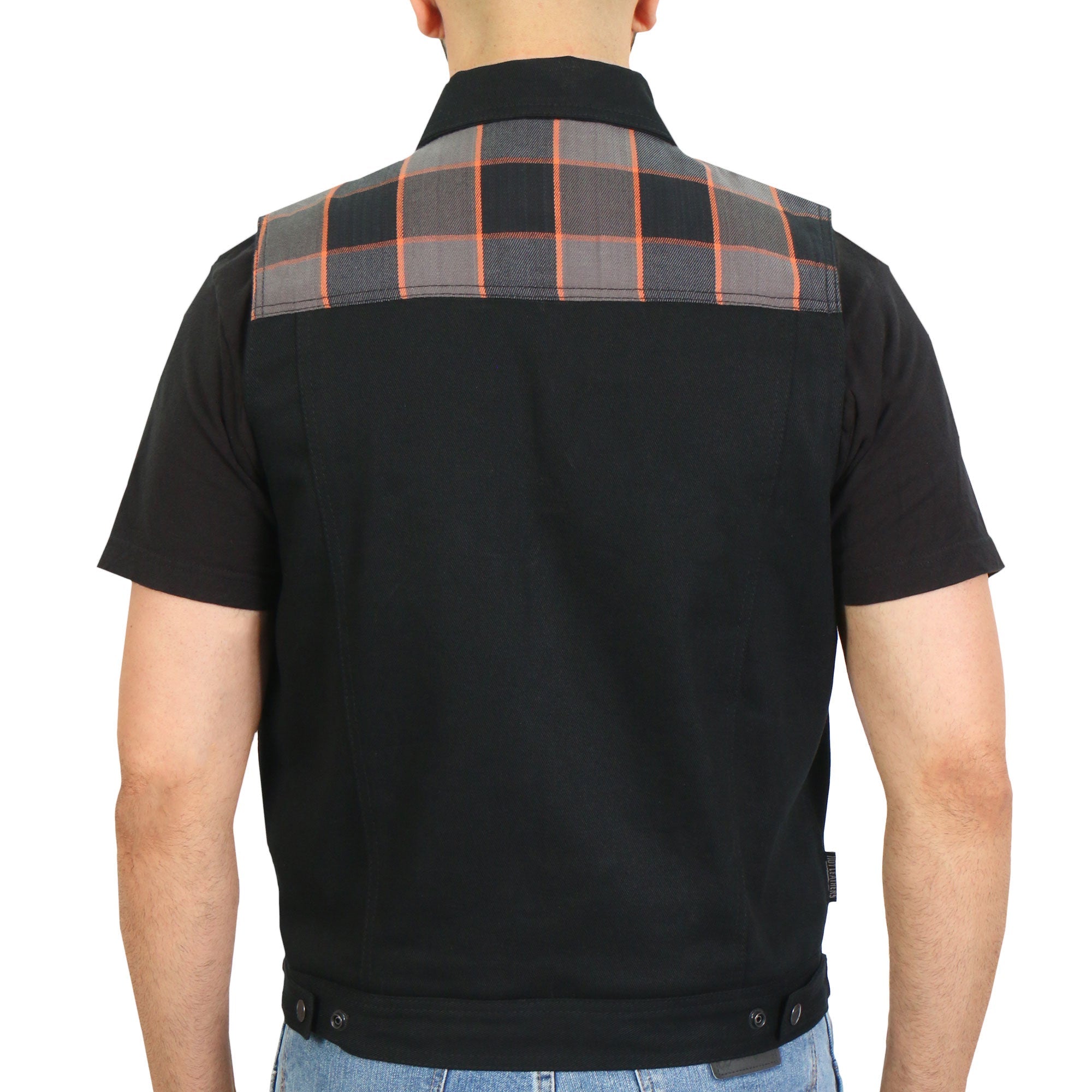 Men’s Denim and Flannel Conceal Carry Vest