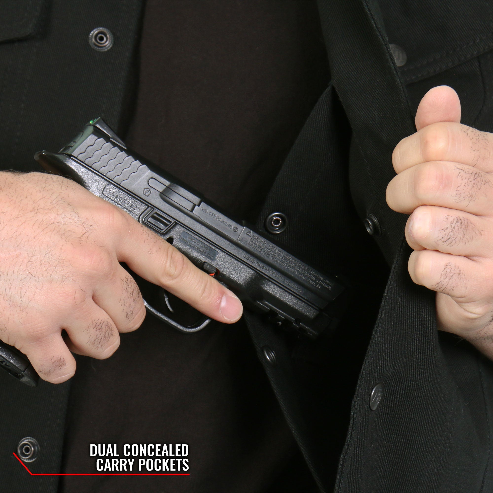 Men’s Denim and Flannel Conceal Carry Vest