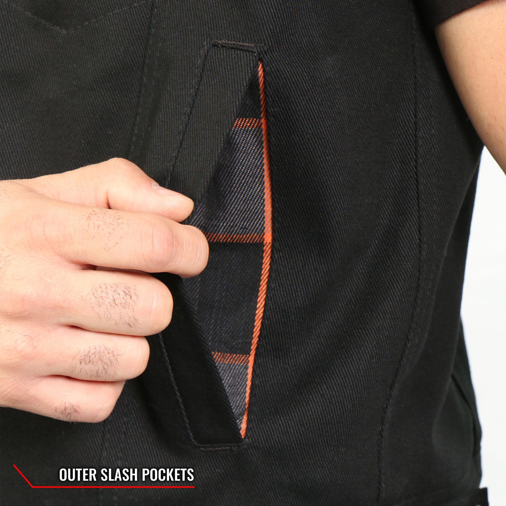 Men’s Denim and Flannel Conceal Carry Vest