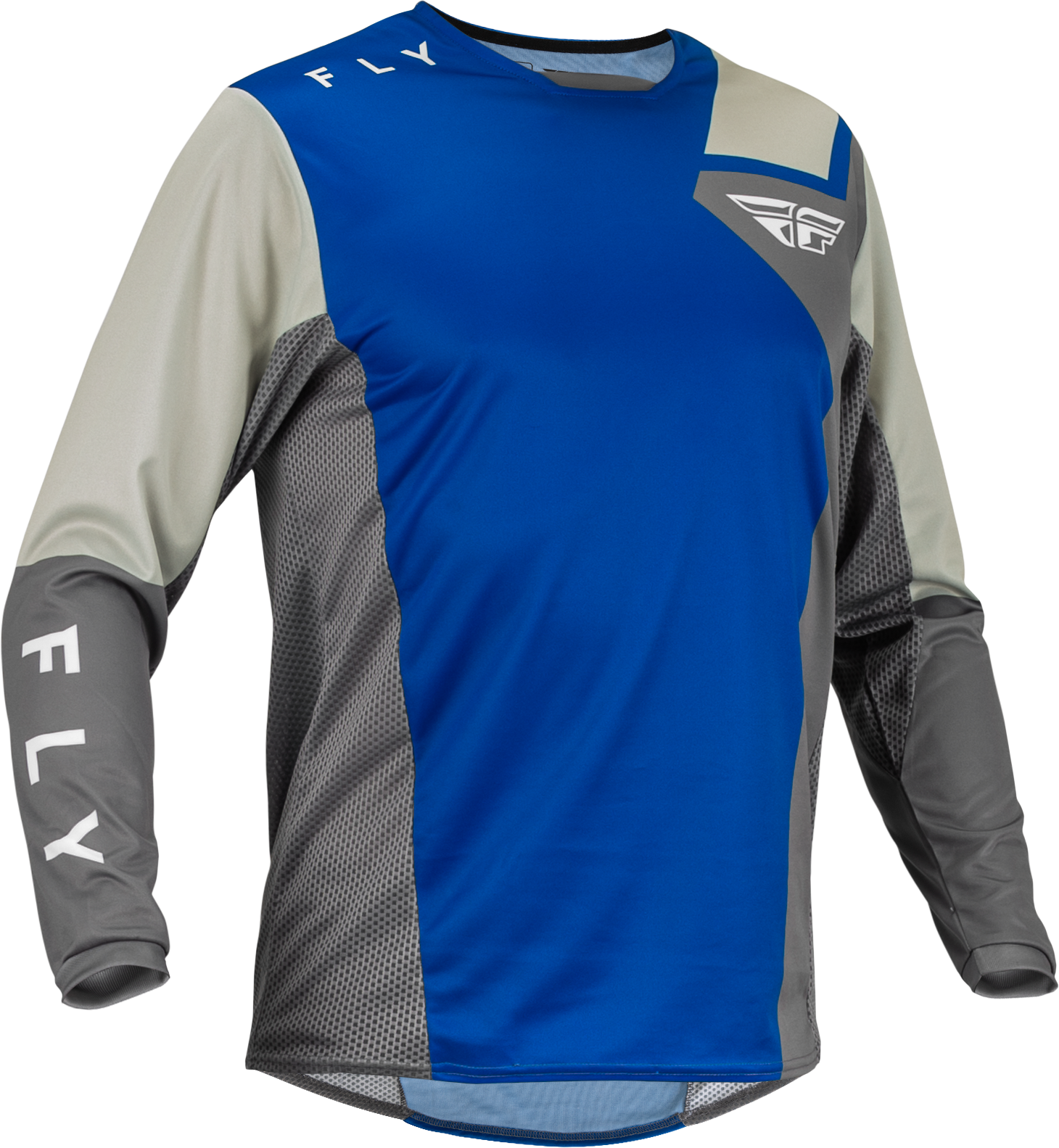 Fly Racing Kinetic Jet Jersey Blue/Grey/White Lg 376-522L