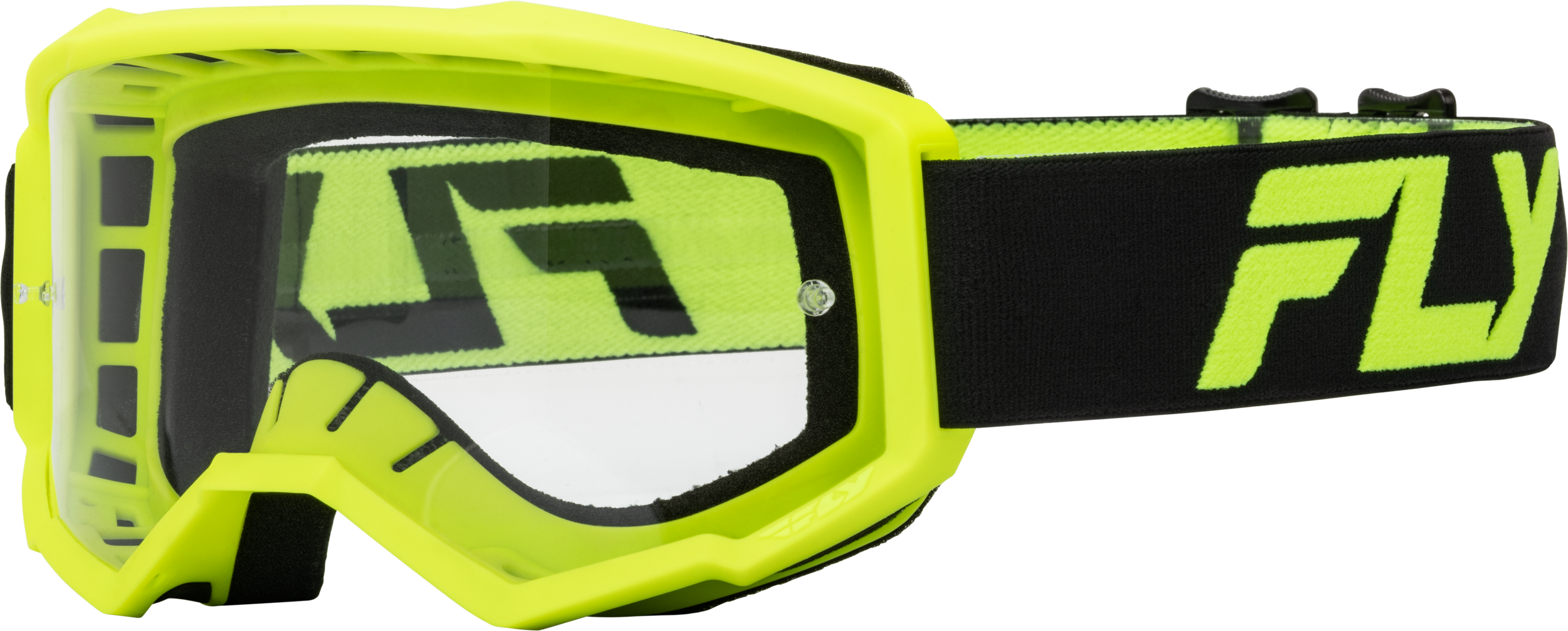Fly Racing Focus Goggle Black/Hi-Vis W/ Clear Lens 37-51150
