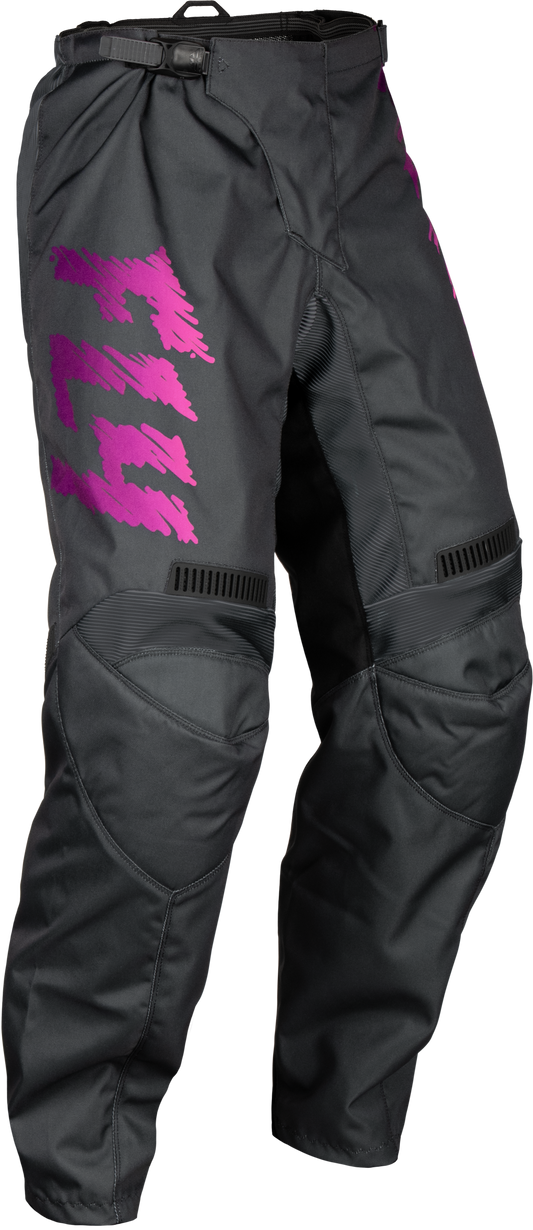 Fly Racing Youth F-16 Pants Grey/Charcoal/Pink Sz 22 377-23022