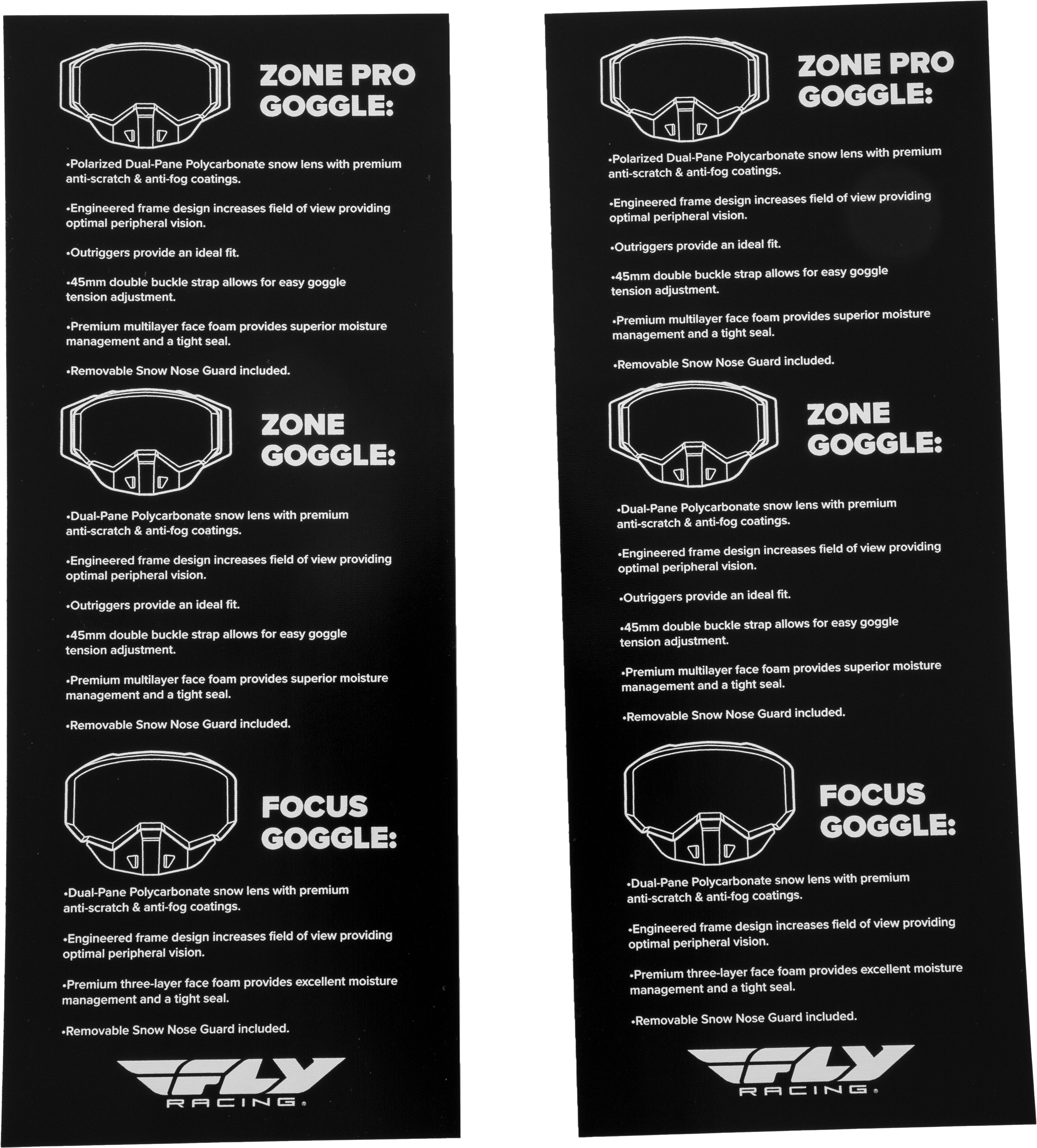 Fly Racing Snow Bullet Point Magnet 4x10 360-0002