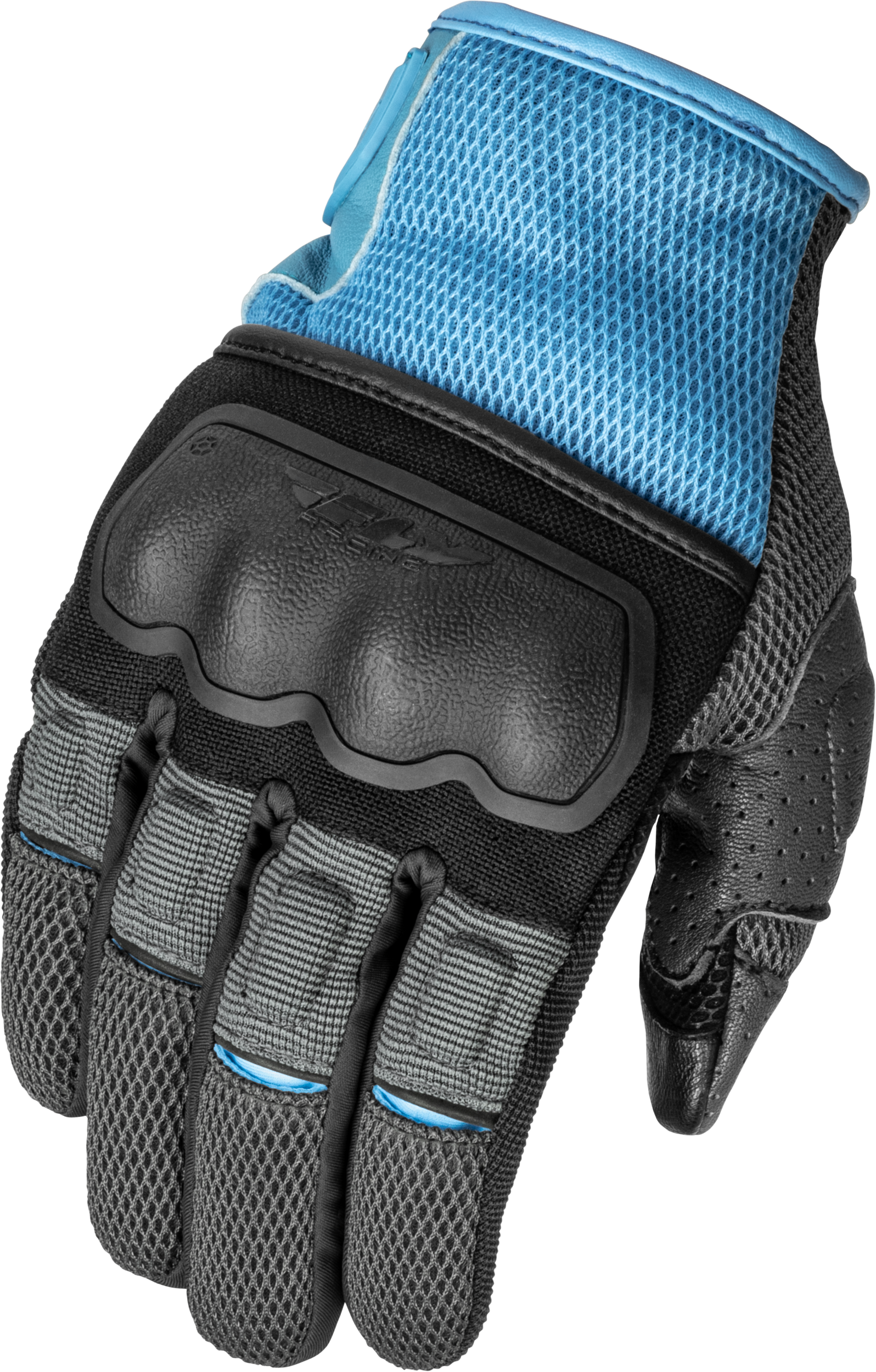 Fly Racing Women'S Coolpro Force Gloves Grey/Blue Lg 476-6303L