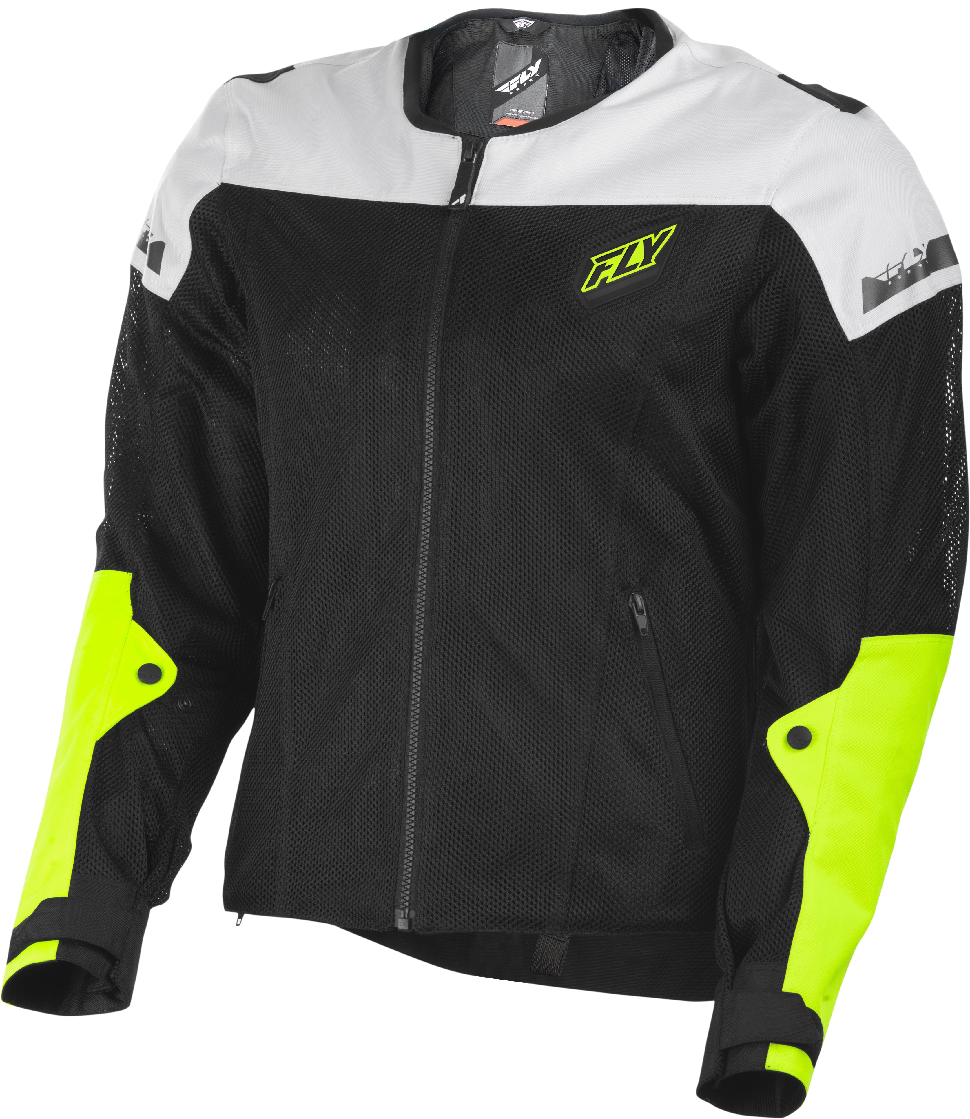Fly Racing Flux Air Mesh Jacket Black/Hi-Vis Sm 477-4075S