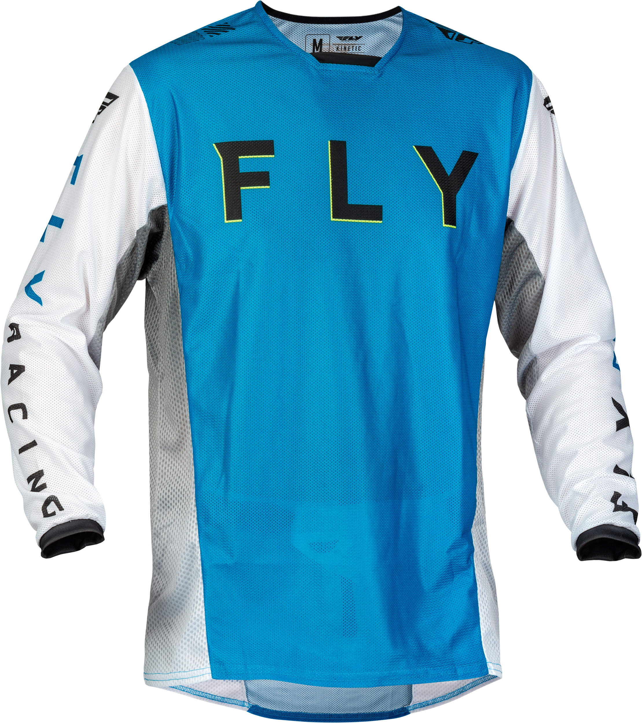 Fly Racing Kinetic Mesh Kore Jersey Blue/White/Hi-Vis Xl 377-314X