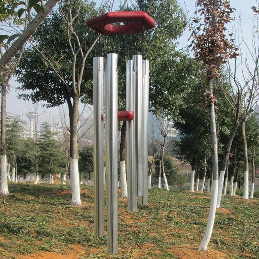 Antique Amazing Grace Wind Chimes Outdoor Large Deep Tone Resonant 6 Memorial Tube Copper Wind Chimes Chapel Bells Wind-chimes Hanging Home Decoration Elegant Chime Soothing Rich Tone for Mom Decent Gift For Housewarming & Christmas