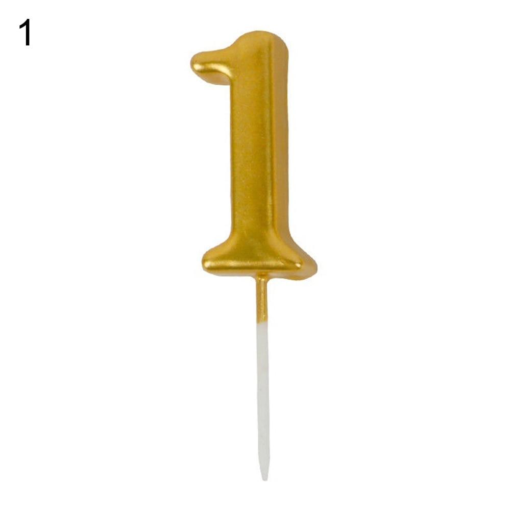Arabic Number 0-9 Wax Candles Number Candles Cake Numeral Candles Number 0-9 Glitter Cake Topper Decoration For Birthday Wedding Reunion Theme Part Digital Cake Topper Kids Children Party Happy Birthday Ornament Cakes Top Decoration Accessories