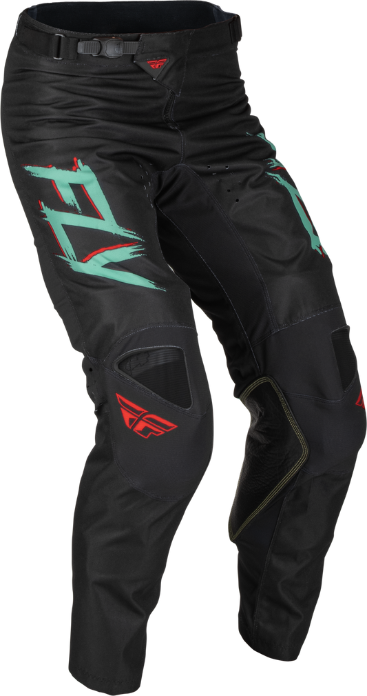 Fly Racing Kinetic S.E. Rave Pants Black/Mint/Red Sz 38 376-53438
