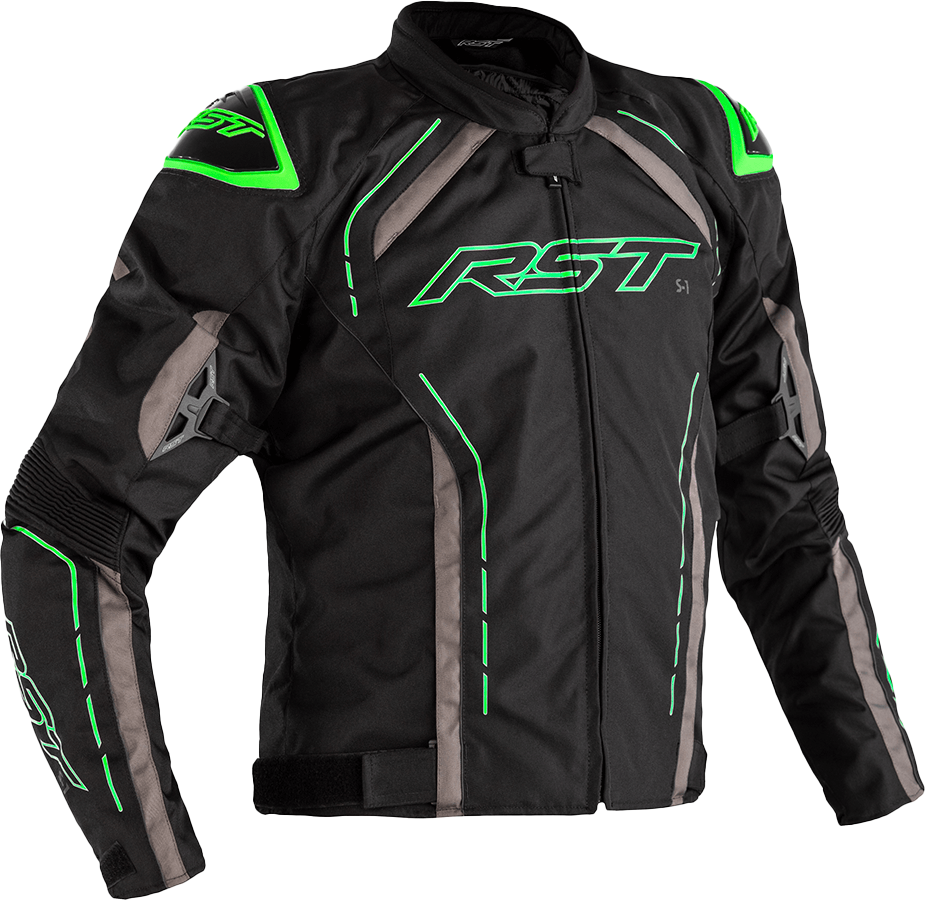 RST S1 Ce Jacket Blk/Gry/Neon Grn Textile Sm 556-2559140