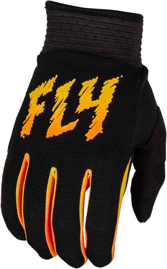 Fly Racing Youth F-16 Gloves Black/Yellow/Orange Ym 377-211YM