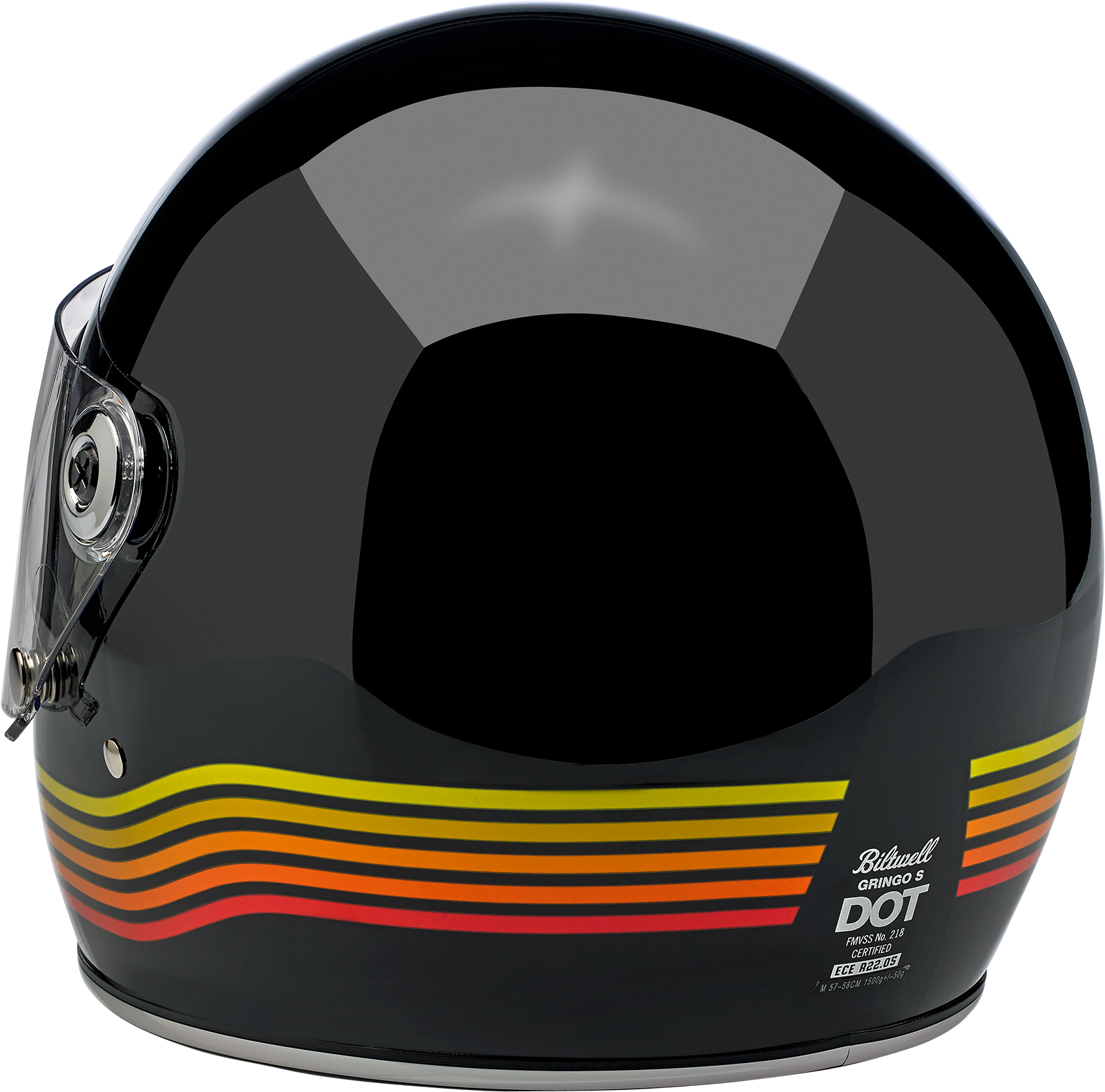 BILTWELL Gringo S Helmet - Gloss Black Spectrum - Medium 1003-536-103