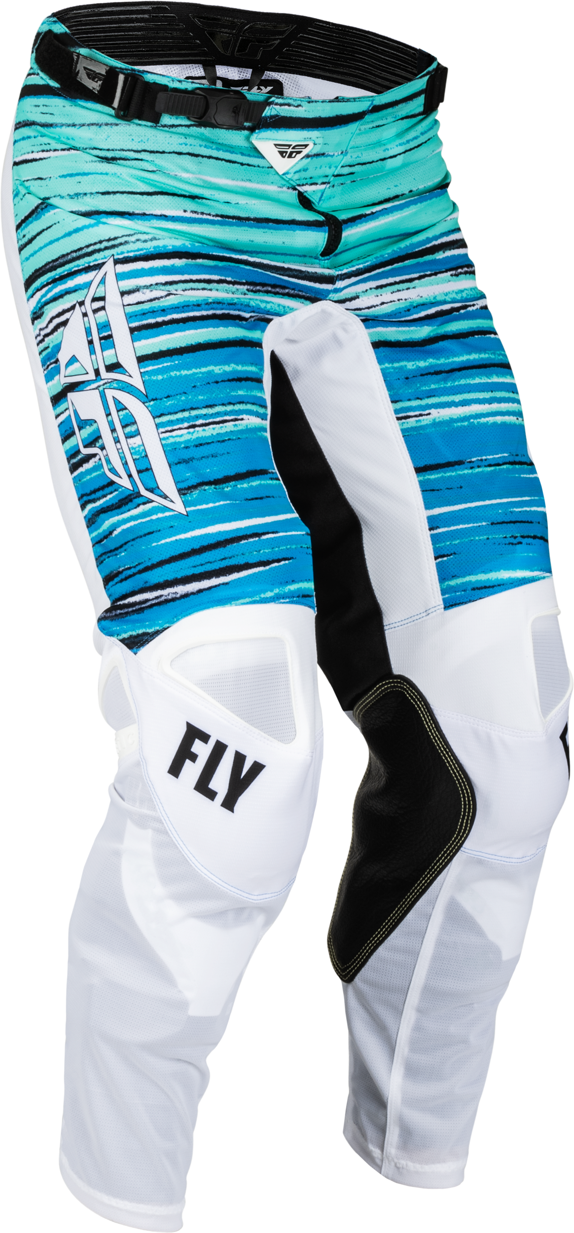 Fly Racing Kinetic Mesh Pants White/Blue/Mint Sz 30 376-32730