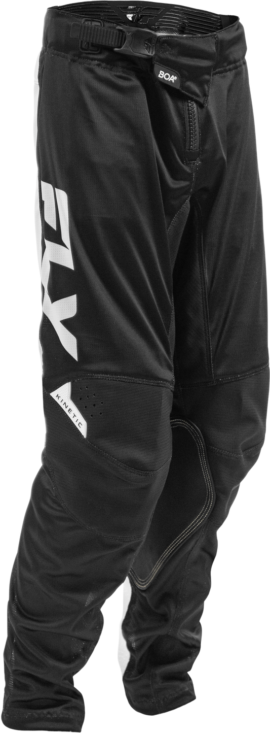 Fly Racing Youth Kinetic Mesh Pants Black/White Sz 22 380-34022